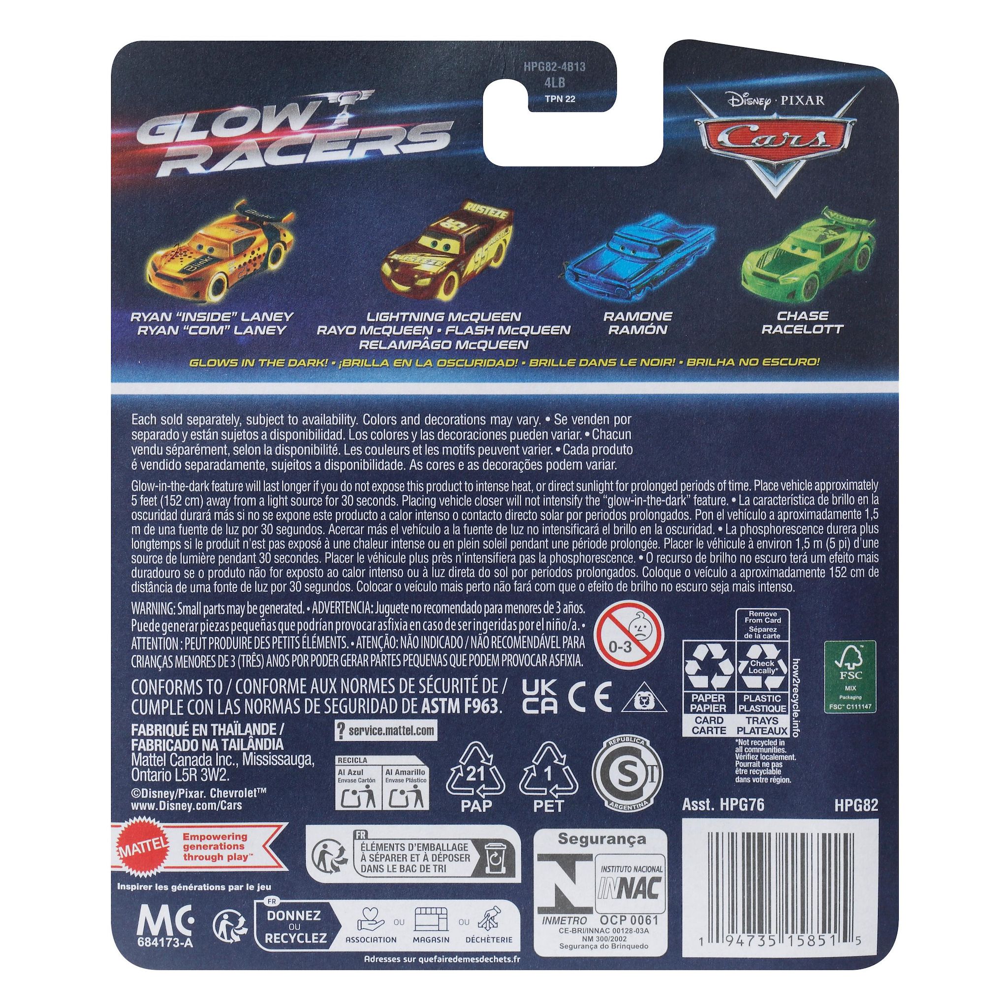 Voir la diapositive 7 : MATTEL GAMES Véhicule Glow Racers
