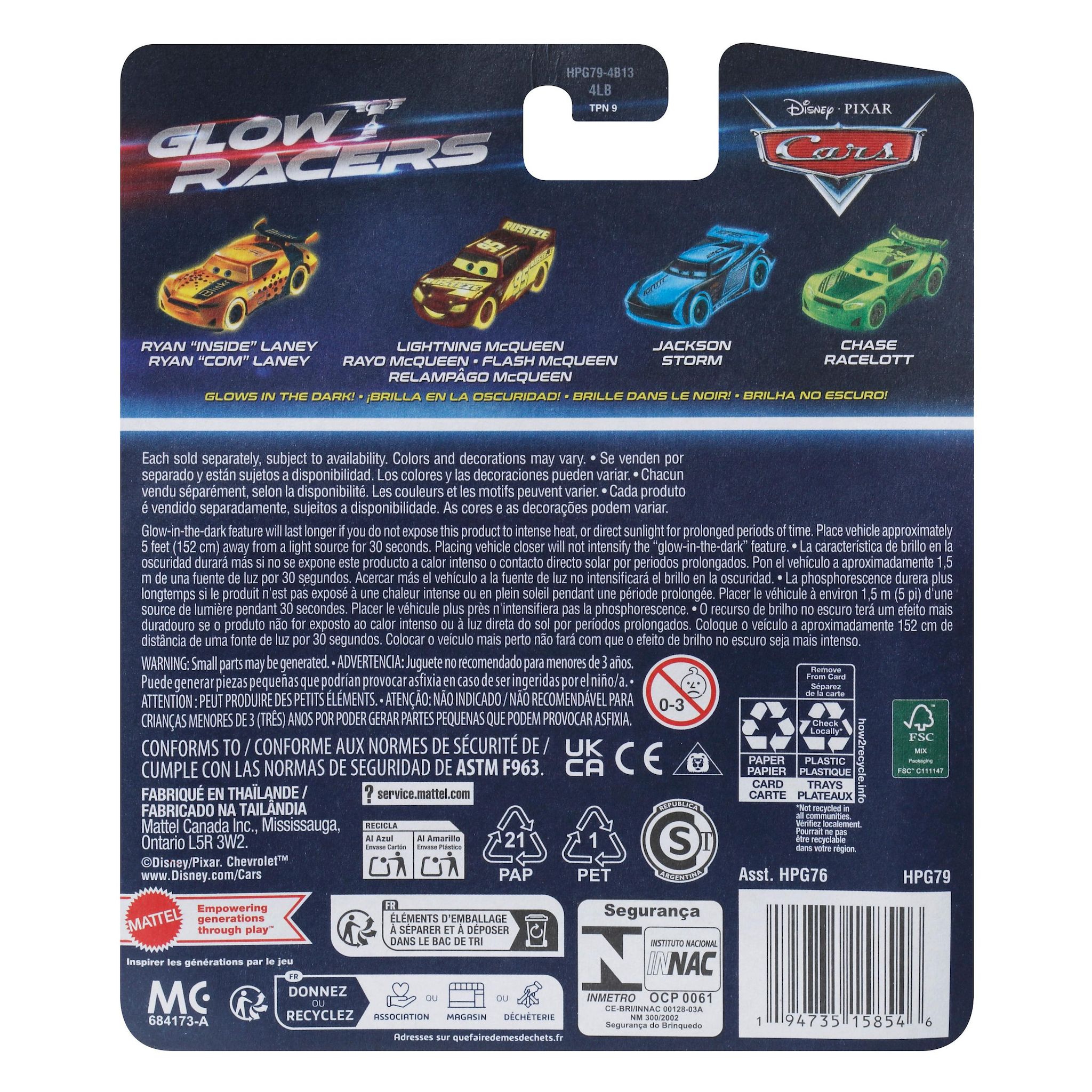 Voir la diapositive 8 : MATTEL GAMES Véhicule Glow Racers