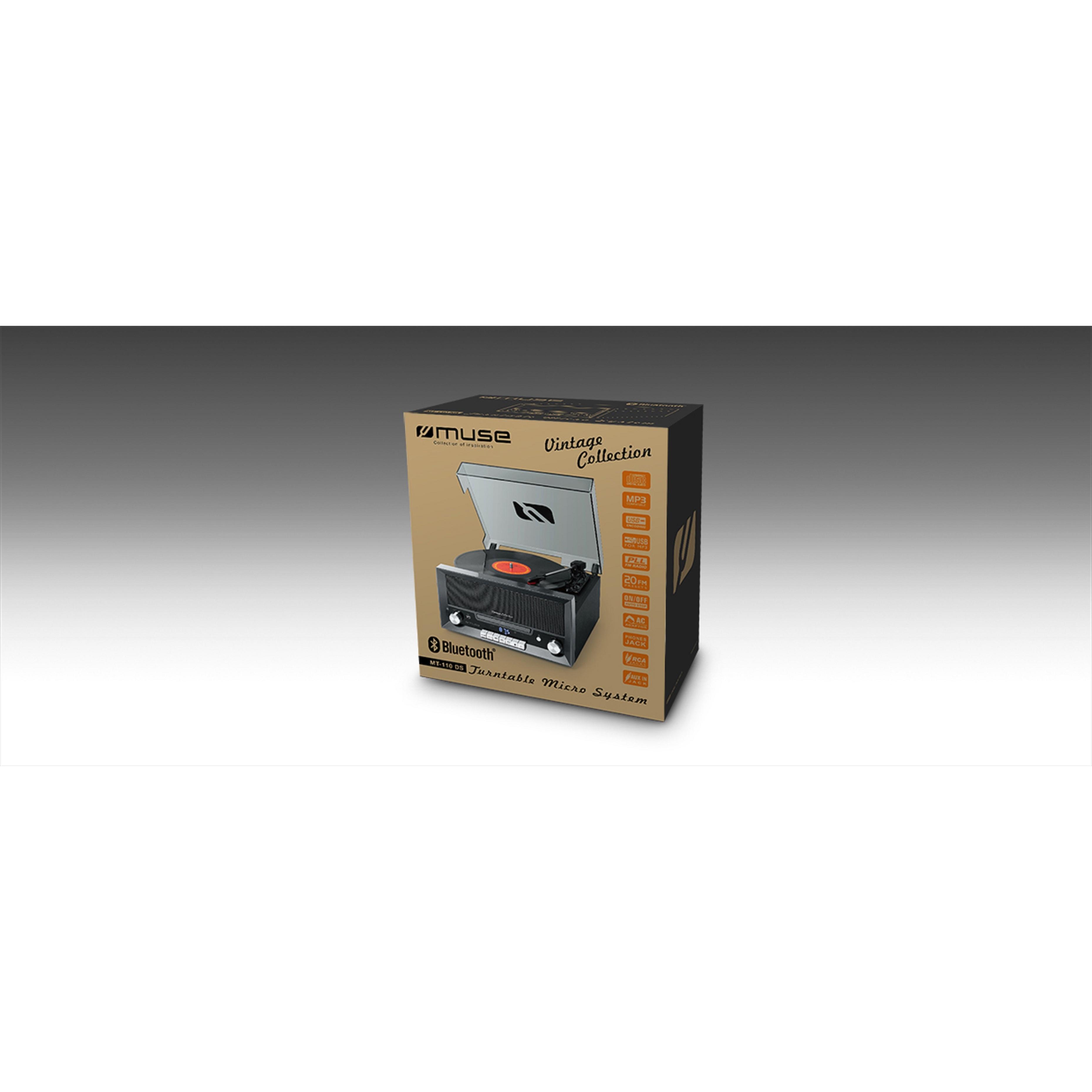 Voir la diapositive 4 : MUSE Micro système CD avec Platine vinyle MT-110DS