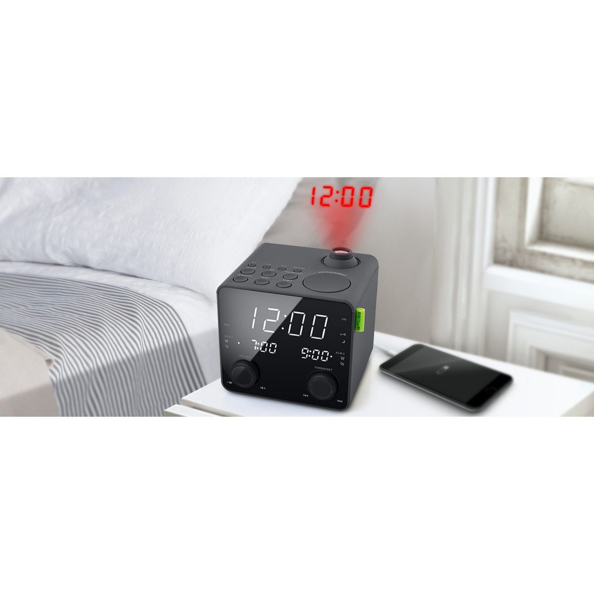 MUSE Radio réveil M189 - Noir