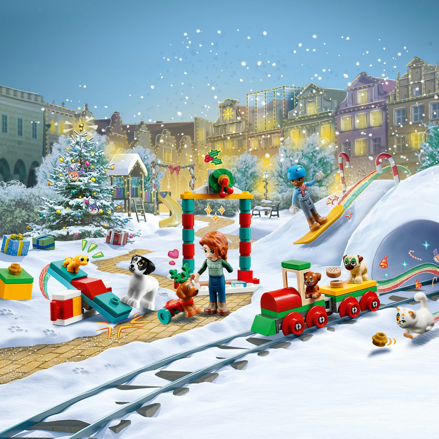 Voir la diapositive 5 : LEGO Friends 41758 - Le Calendrier de l Avent, avec 24 Cadeaux dont 8 Figurines d'Animaux, 2 Mini-Poupées