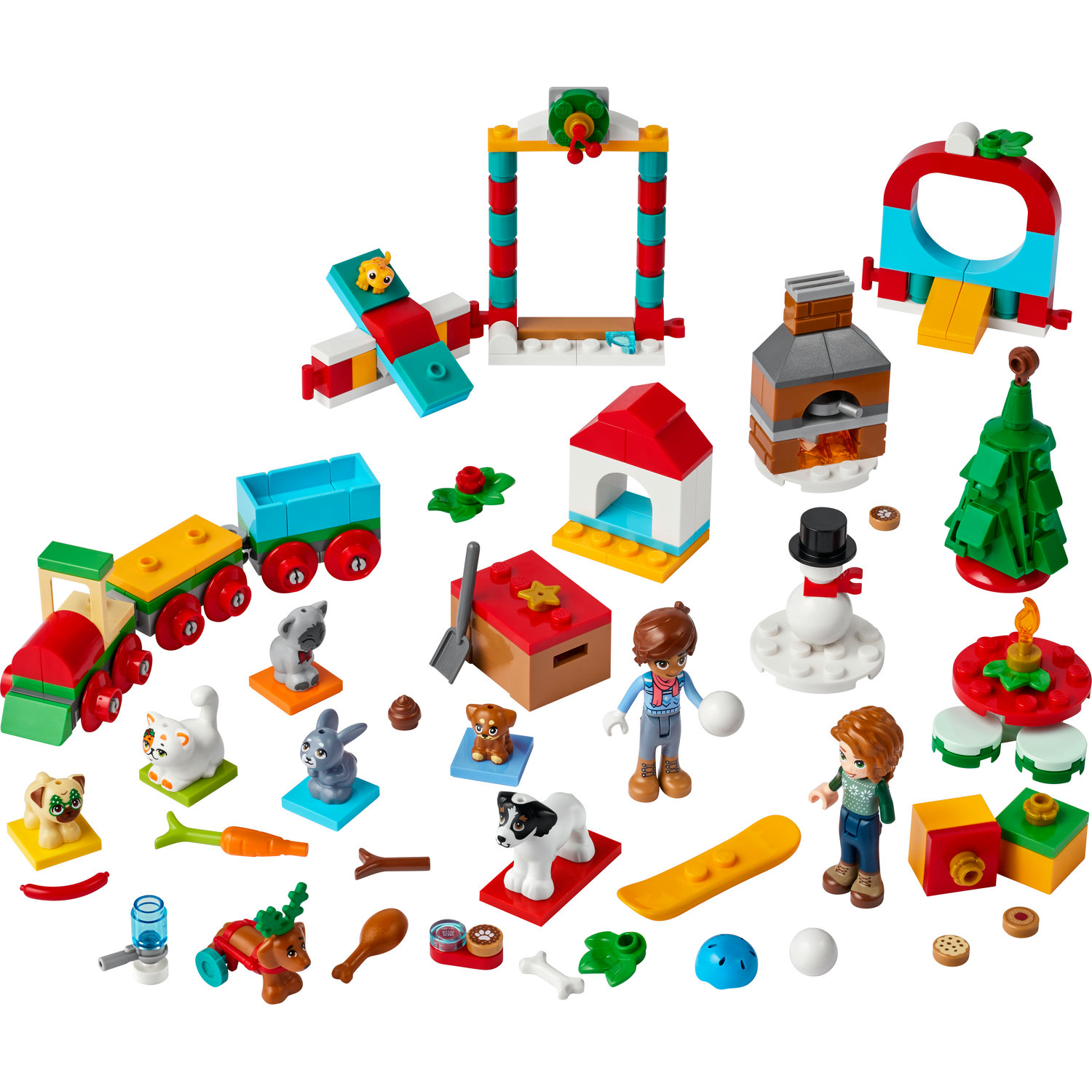 Voir la diapositive 8 : LEGO Friends 41758 - Le Calendrier de l Avent, avec 24 Cadeaux dont 8 Figurines d'Animaux, 2 Mini-Poupées