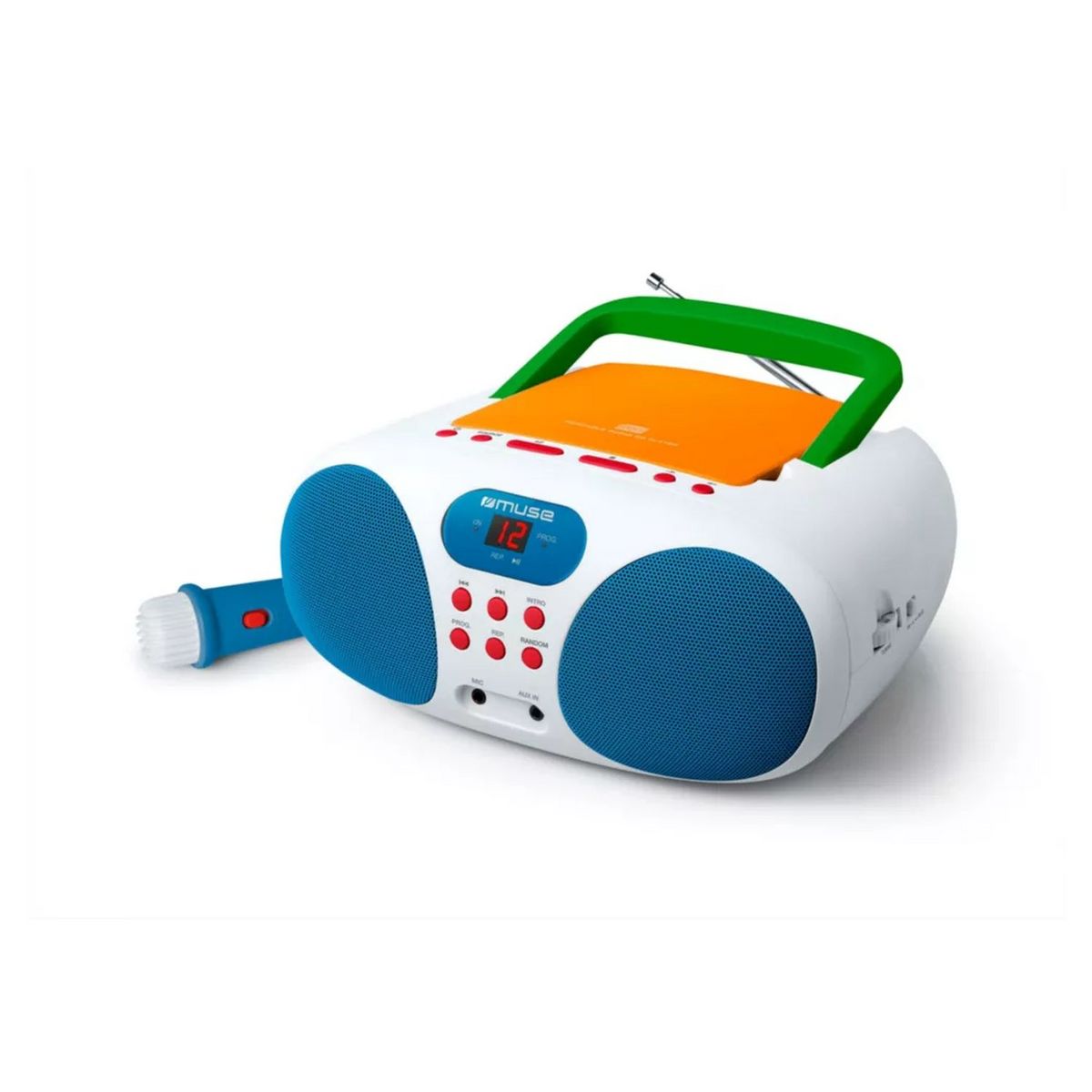 MUSE Radio portable MD 203 KMC + Micro - Muli couleur
