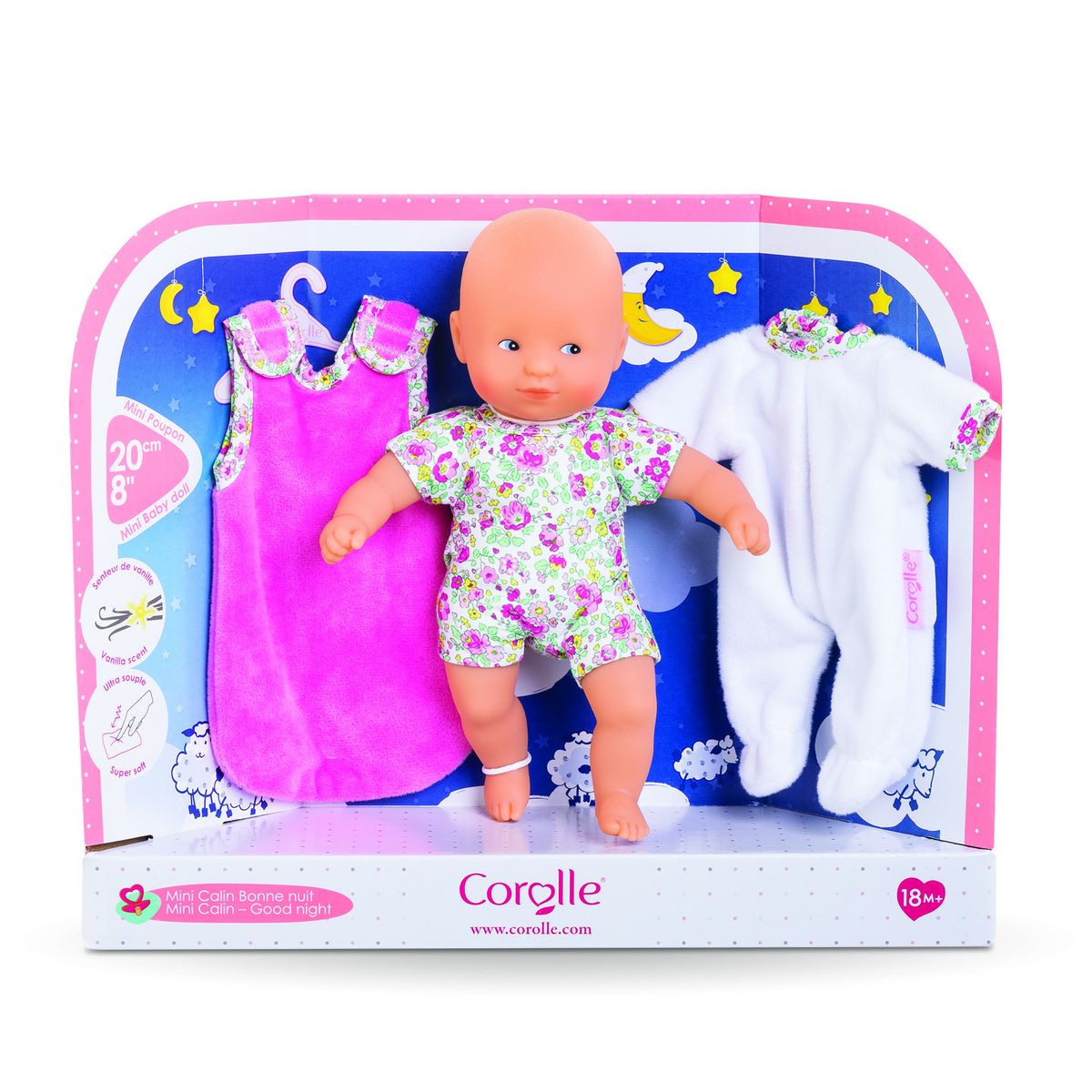 COROLLE Coffret poupée Mini Calin Bonne nuit Jardin en fleurs