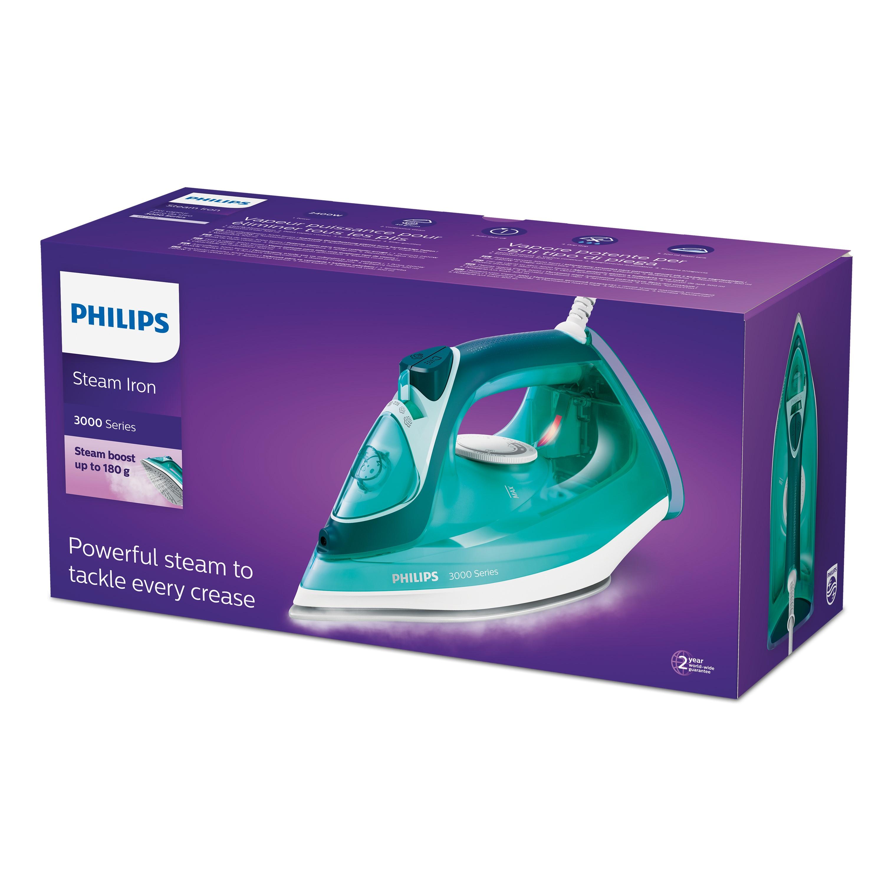 Voir la diapositive 7 : PHILIPS Fer à repasser DST3030/70 - Bleu