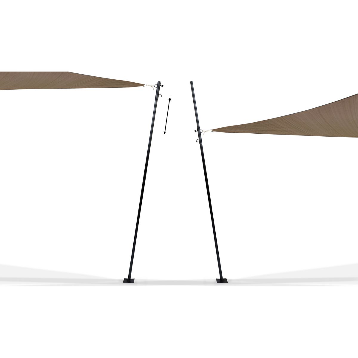 INKAZEN Poteaux ajustables pour voile d'ombrage - Lot de 2