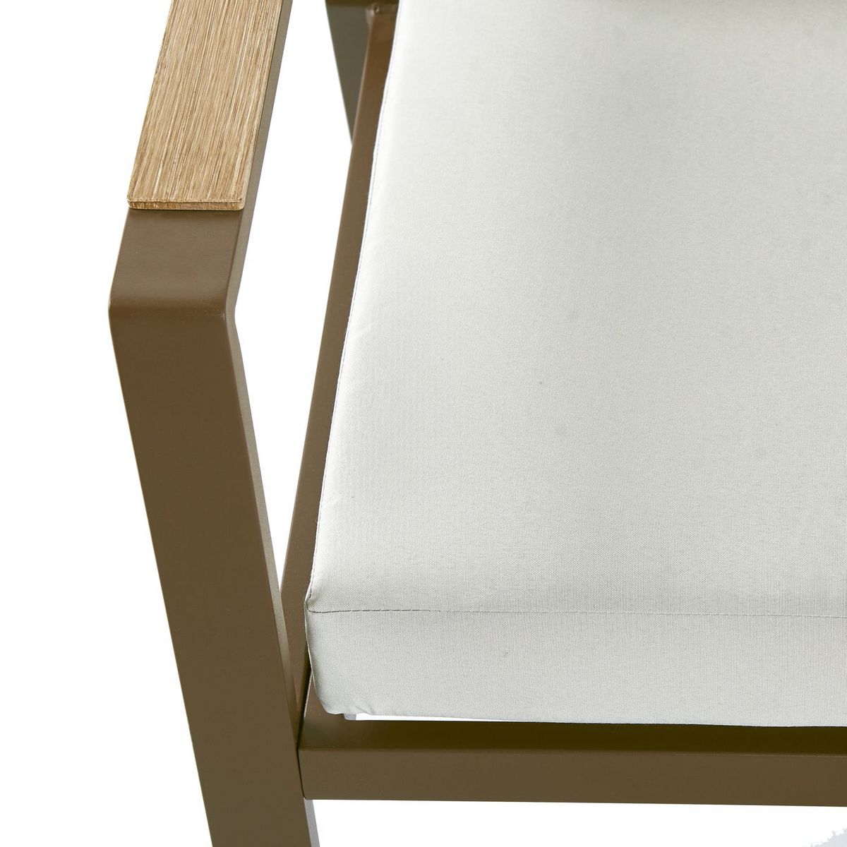 GARDENSTAR Salon de jardin - 5 places - Aluminium - Aspect bois