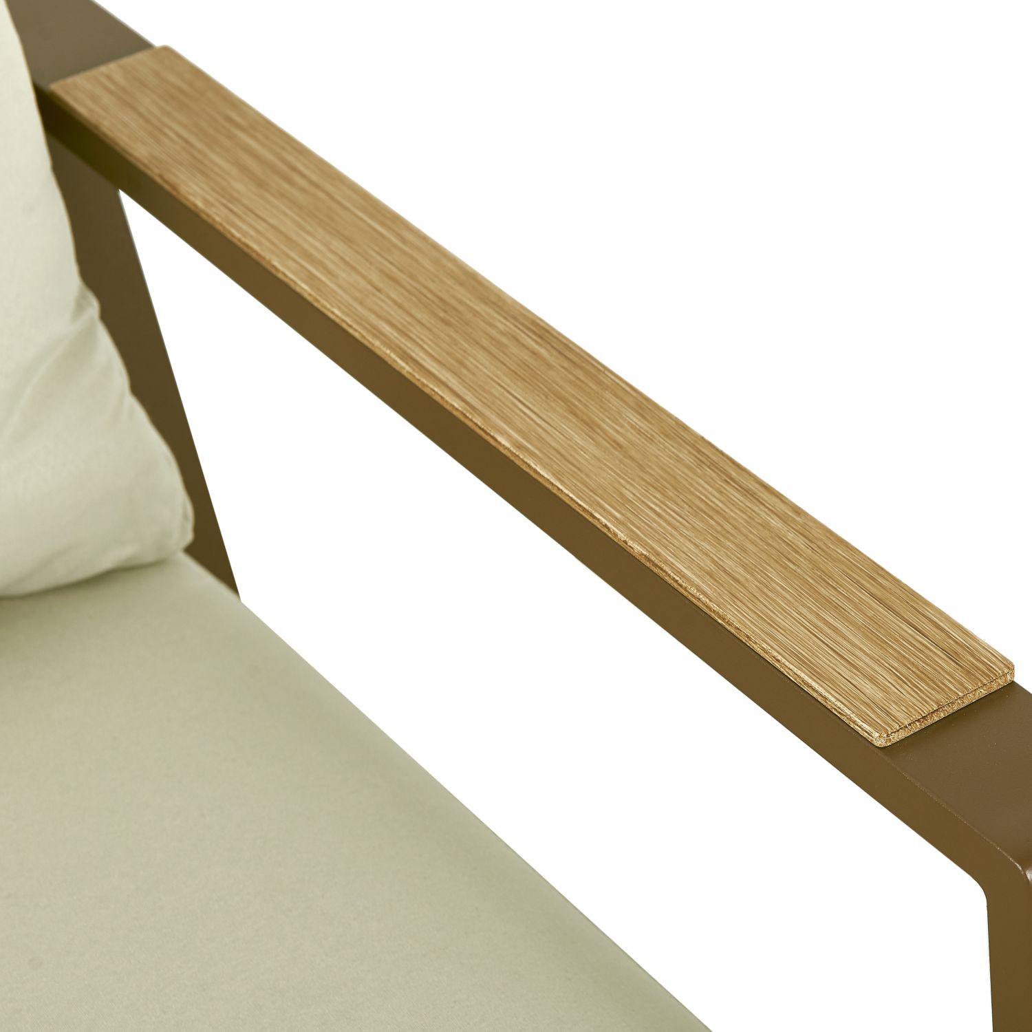 Voir la diapositive 5 : GARDENSTAR Salon de jardin - 5 places - Aluminium - Aspect bois