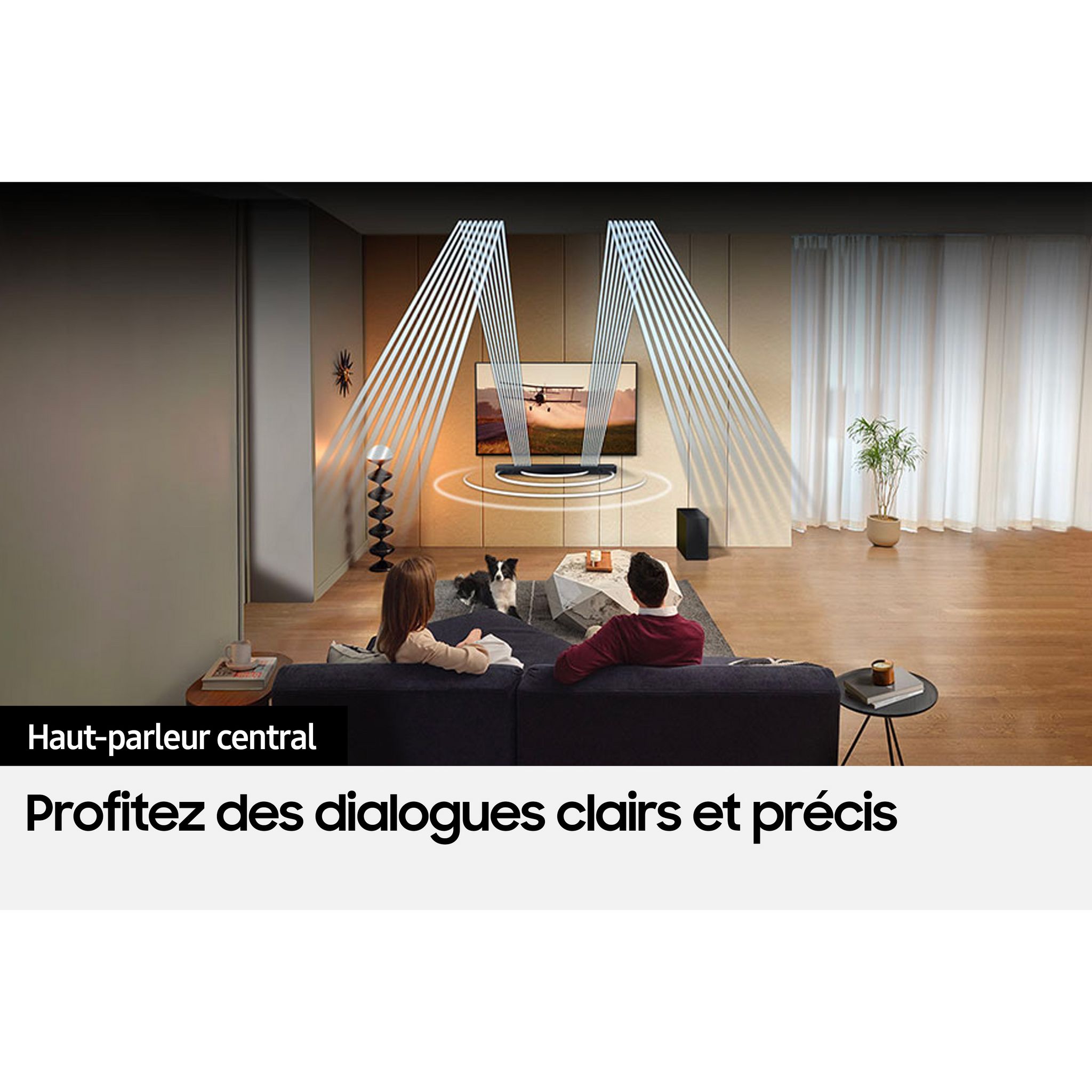 Voir la diapositive 13 : SAMSUNG HW-Q600C Barre de son Dolby Atmos 3.1.2 avec caisson de basses sans fil