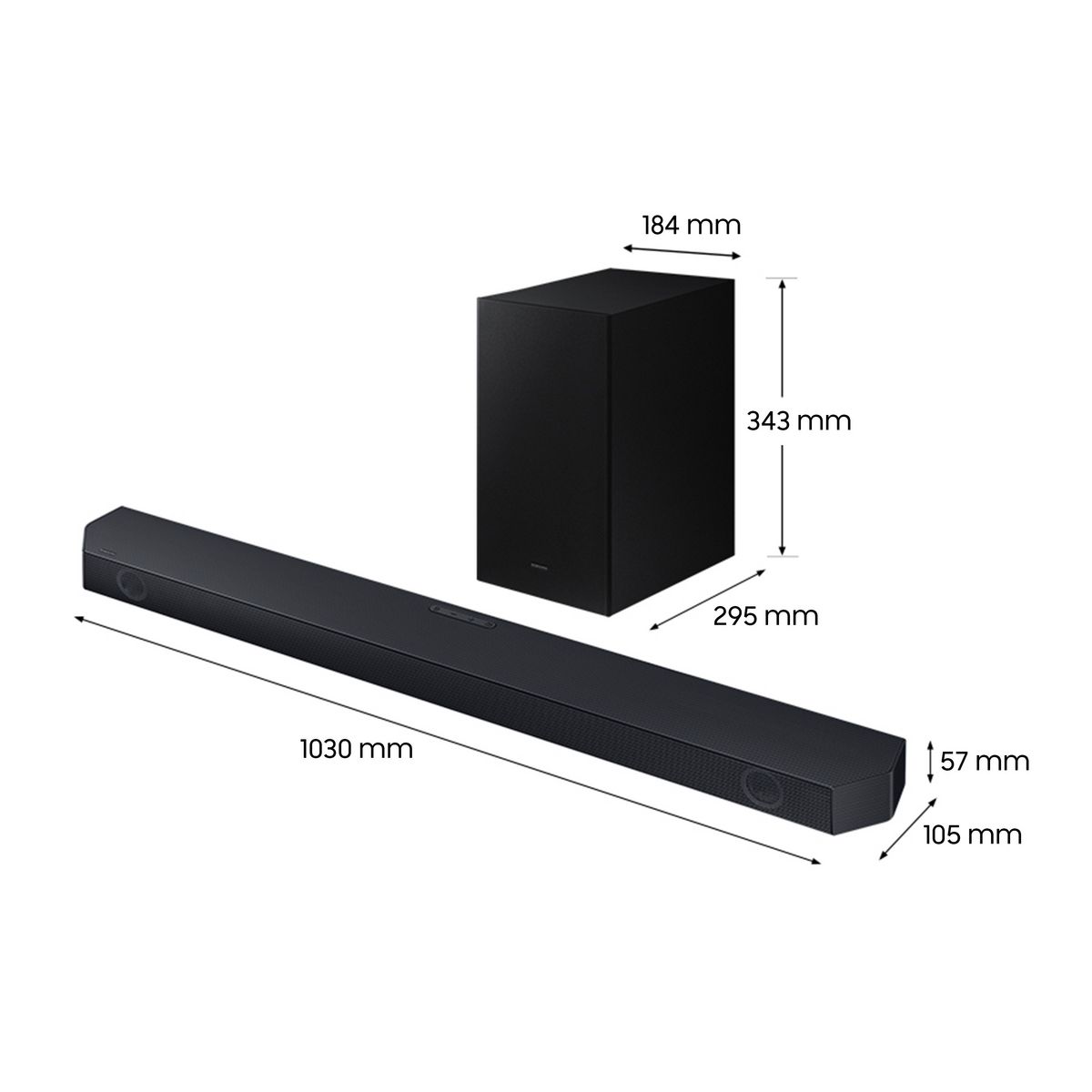 SAMSUNG HW-Q600C Barre de son Dolby Atmos 3.1.2 avec caisson de basses sans fil