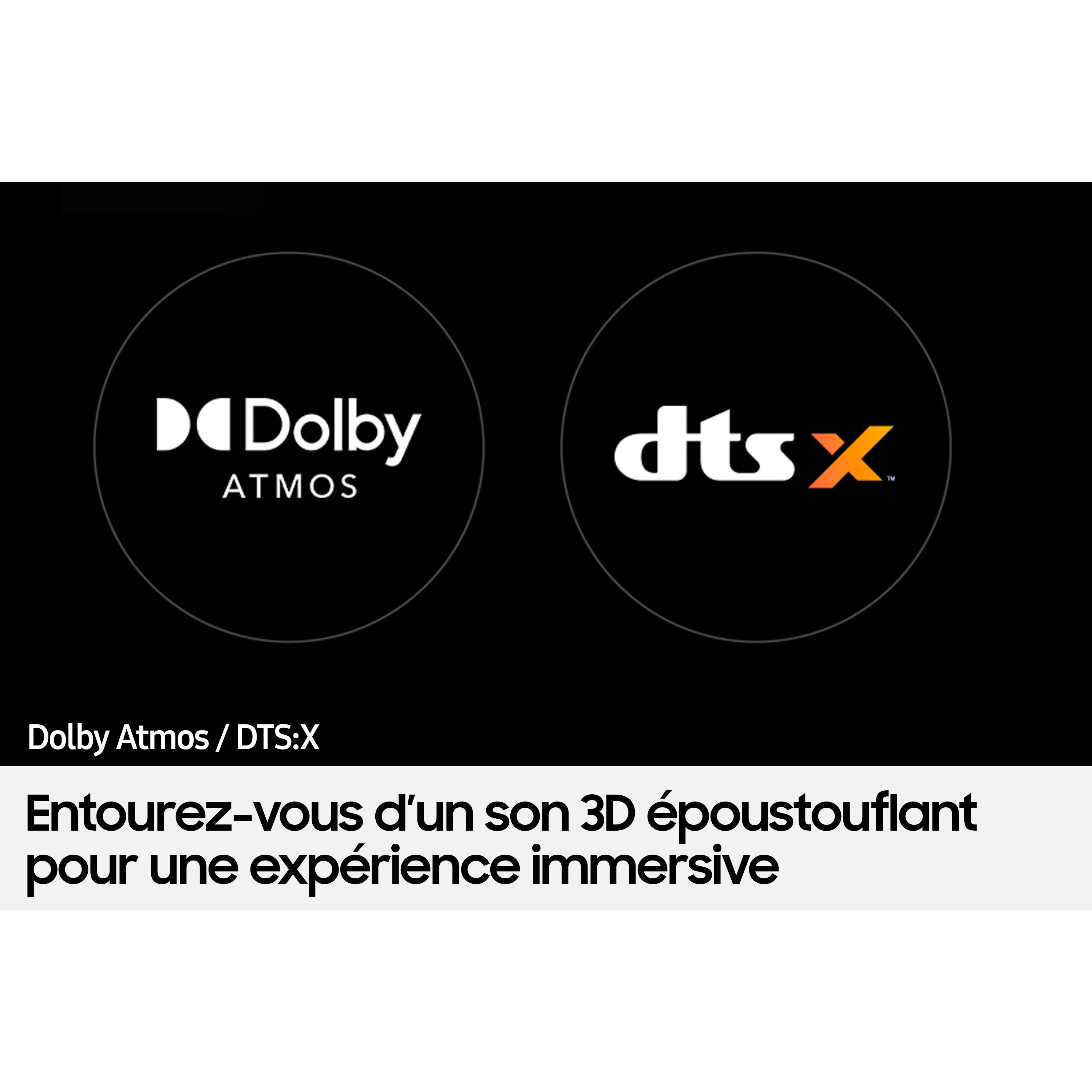 Voir la diapositive 11 : SAMSUNG HW-Q600C Barre de son Dolby Atmos 3.1.2 avec caisson de basses sans fil