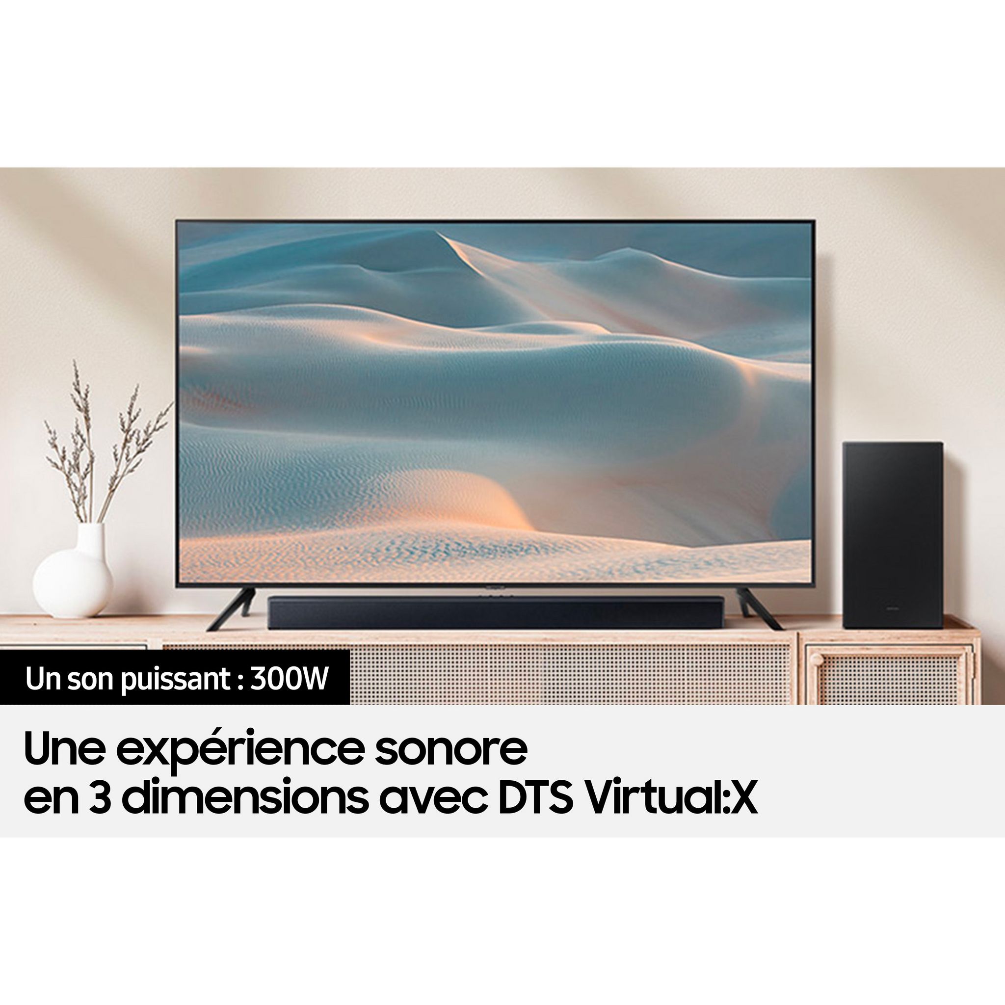 Voir la diapositive 12 : SAMSUNG Barre de son  HW-C450 DTS Virtual:X / Dolby 2Ch 2.1 avec caisson de basses sans fil