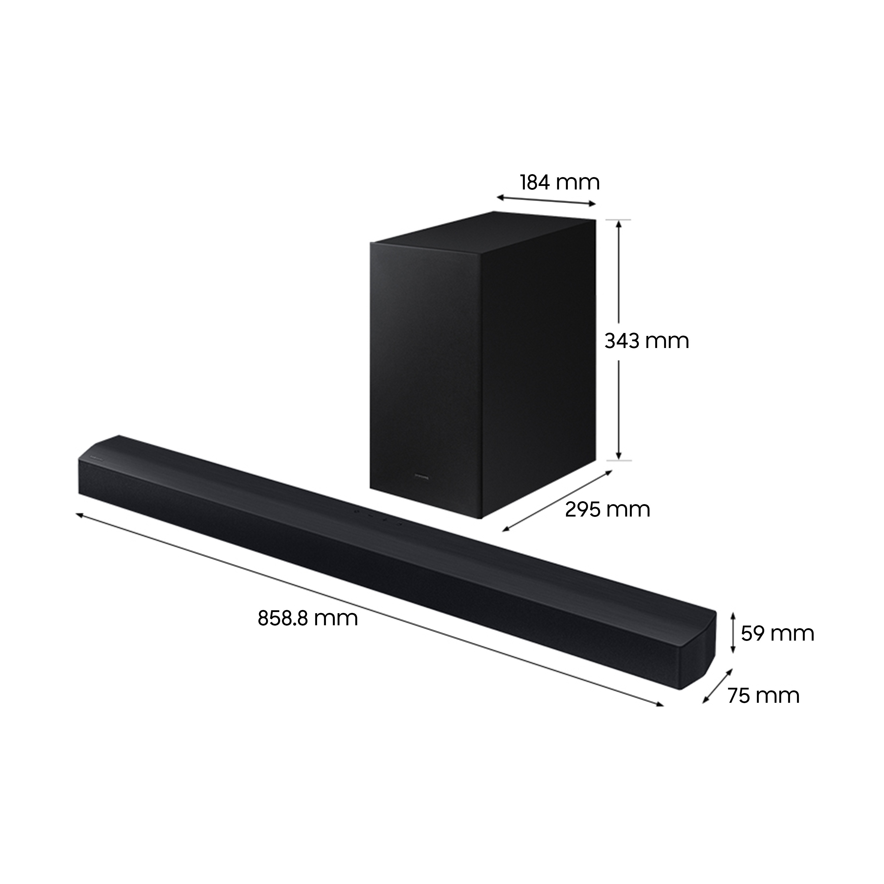 Voir la diapositive 3 : SAMSUNG Barre de son  HW-C450 DTS Virtual:X / Dolby 2Ch 2.1 avec caisson de basses sans fil