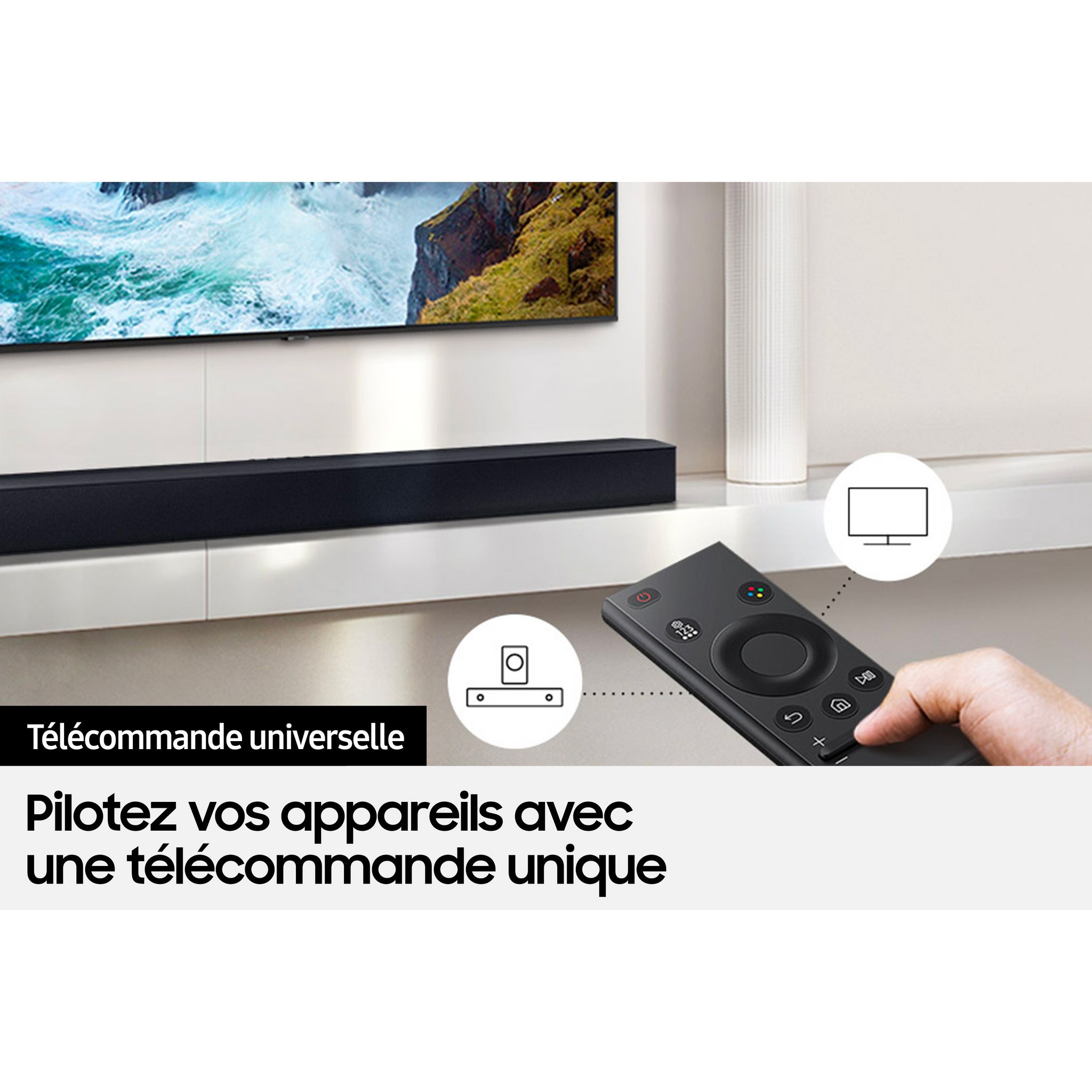Voir la diapositive 6 : SAMSUNG Barre de son  HW-C450 DTS Virtual:X / Dolby 2Ch 2.1 avec caisson de basses sans fil