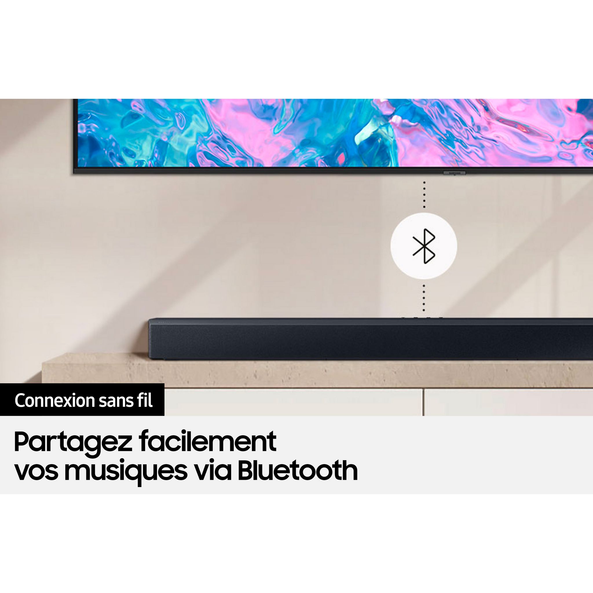 Voir la diapositive 7 : SAMSUNG Barre de son  HW-C450 DTS Virtual:X / Dolby 2Ch 2.1 avec caisson de basses sans fil