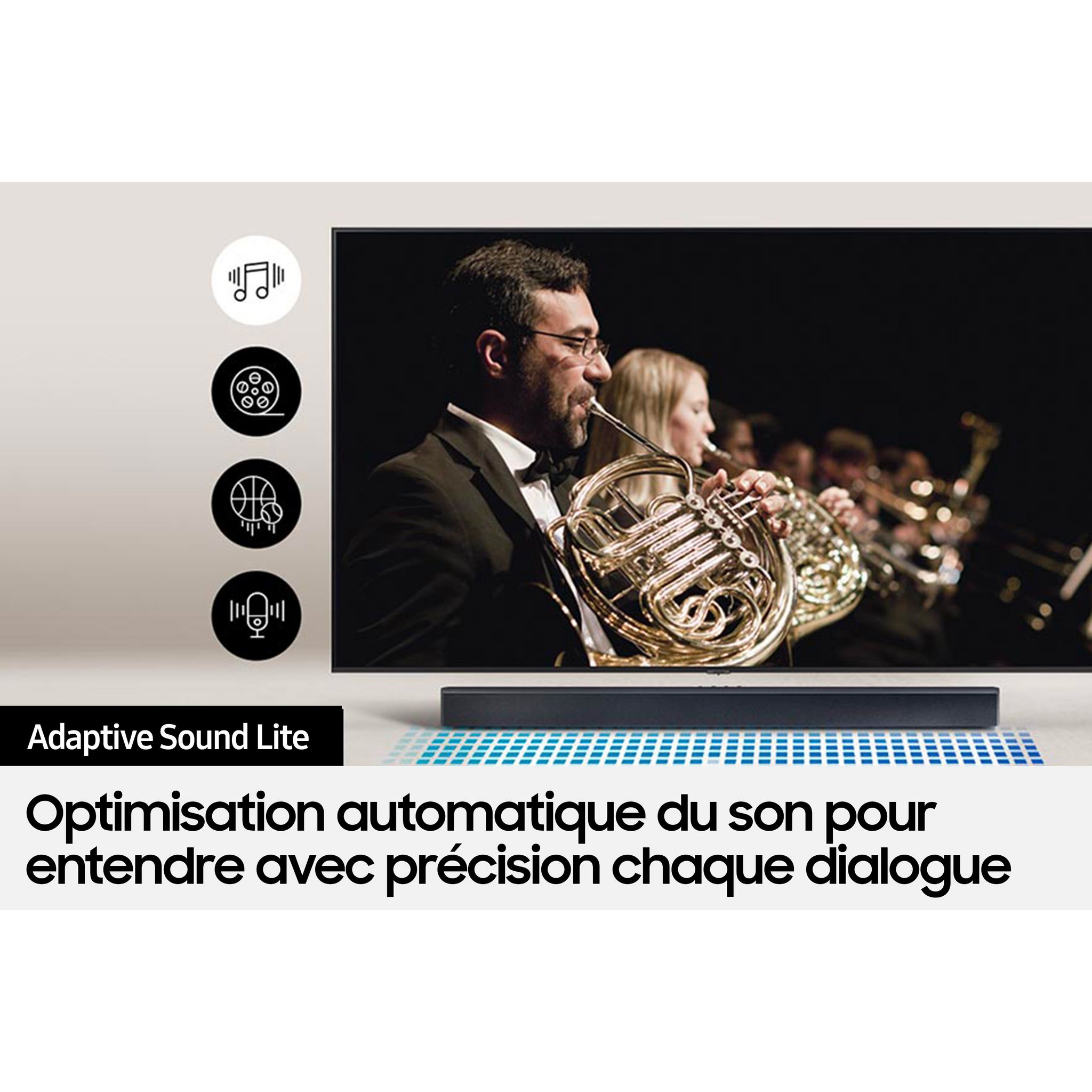 Voir la diapositive 10 : SAMSUNG Barre de son  HW-C450 DTS Virtual:X / Dolby 2Ch 2.1 avec caisson de basses sans fil