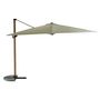Voir la diapositive 1 : GARDENSTAR Parasol carré suspendu - Aluminium - 3x4xH2.67m - Marron