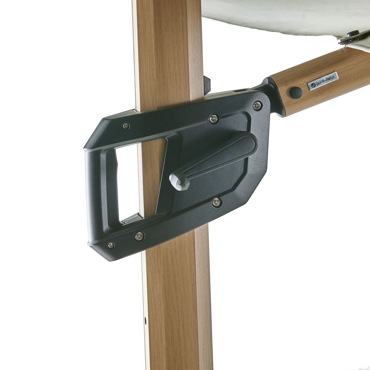 GARDENSTAR Parasol carré suspendu - Aluminium - 3x4xH2.67m - Marron