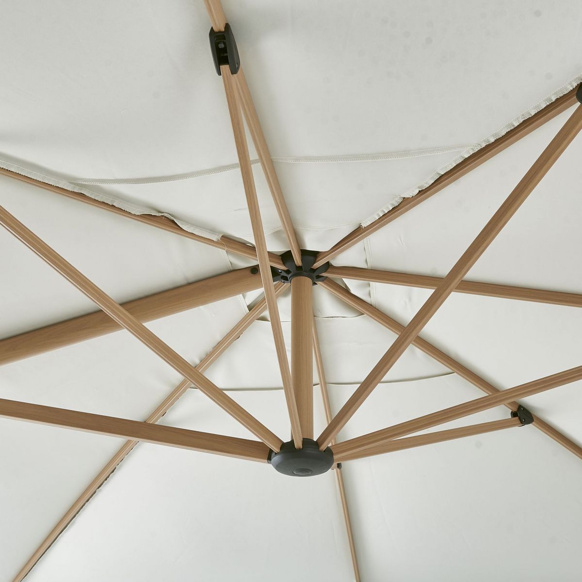 GARDENSTAR Parasol carré suspendu - Aluminium - 3x4xH2.67m - Marron