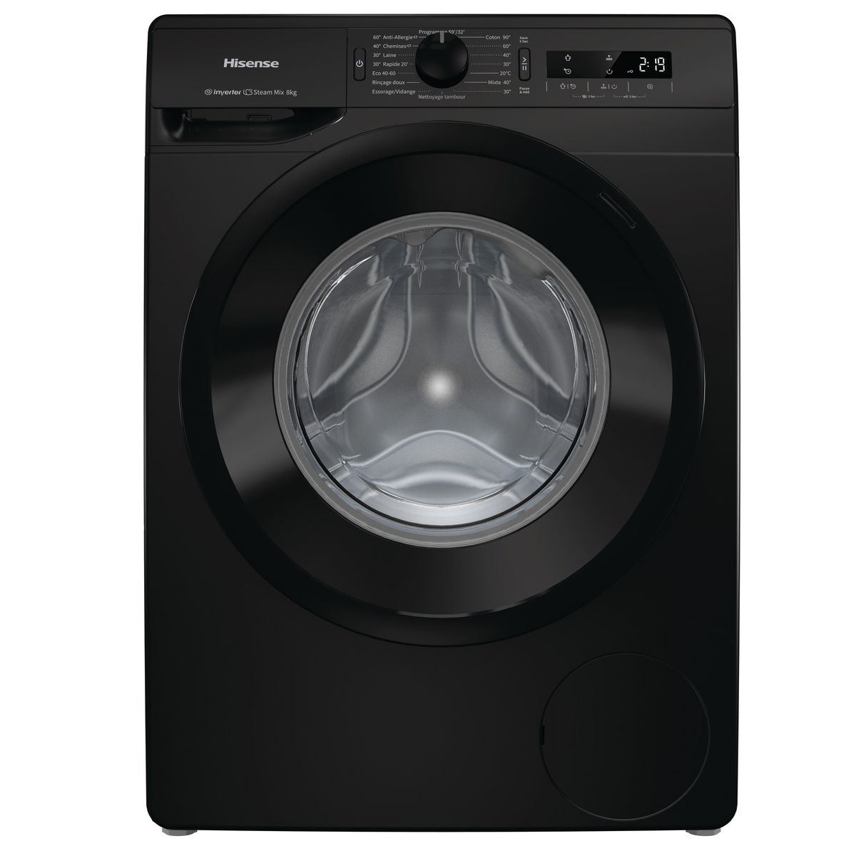 HISENSE Lave linge hublot à induction WFGP80143VMB, 8 kg, 1400 T/min, B