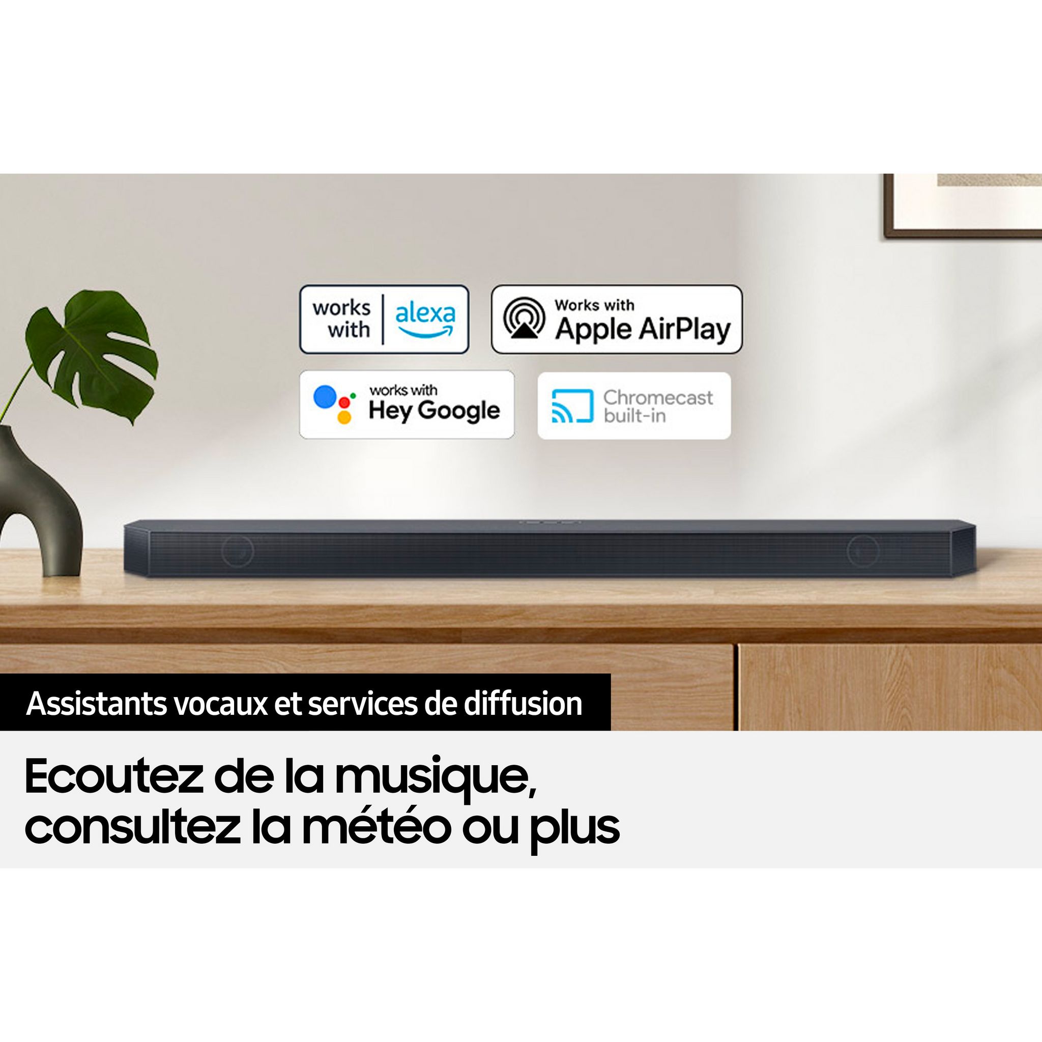 Voir la diapositive 7 : SAMSUNG Barre de son HW-Q700C  Dolby Atmos 3.1.2 avec caisson de basses sans fil