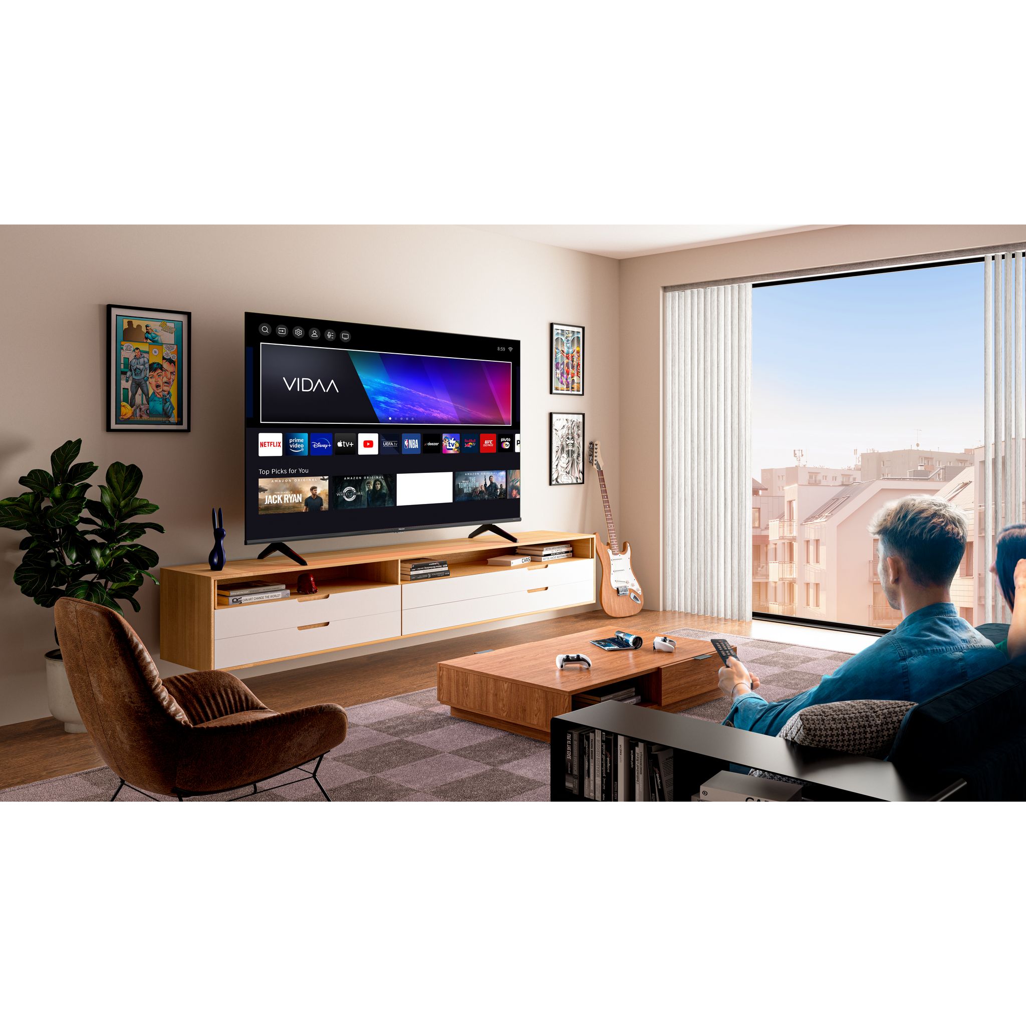 Voir la diapositive 9 : HISENSE 55E78KQ 2023 TV QLED Direct LED 139 cm Smart TV