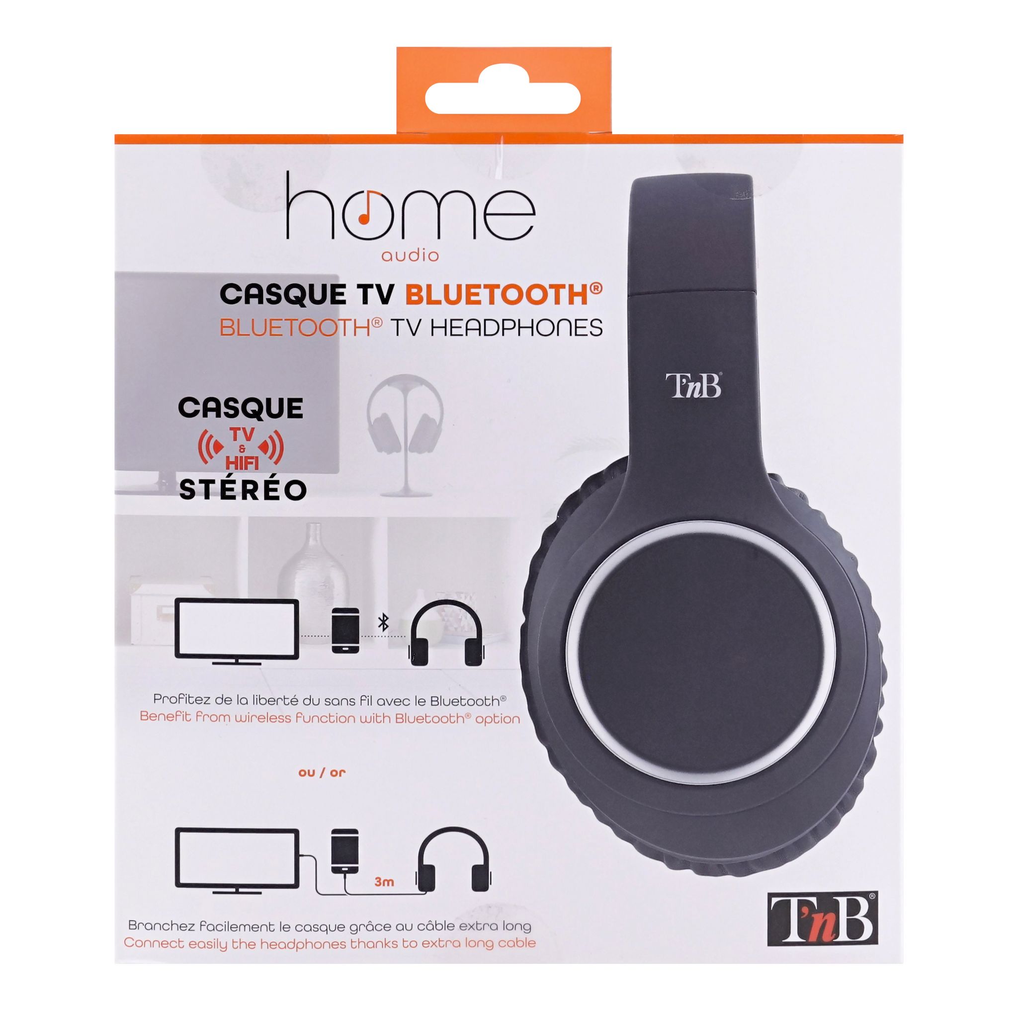 Voir la diapositive 3 : TNB Casque Home TV Bluetooth - Noir