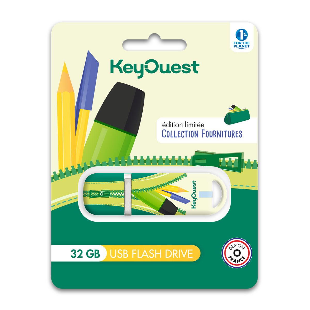KEYOUEST Clé USB 32GO TROUSSE - Vert