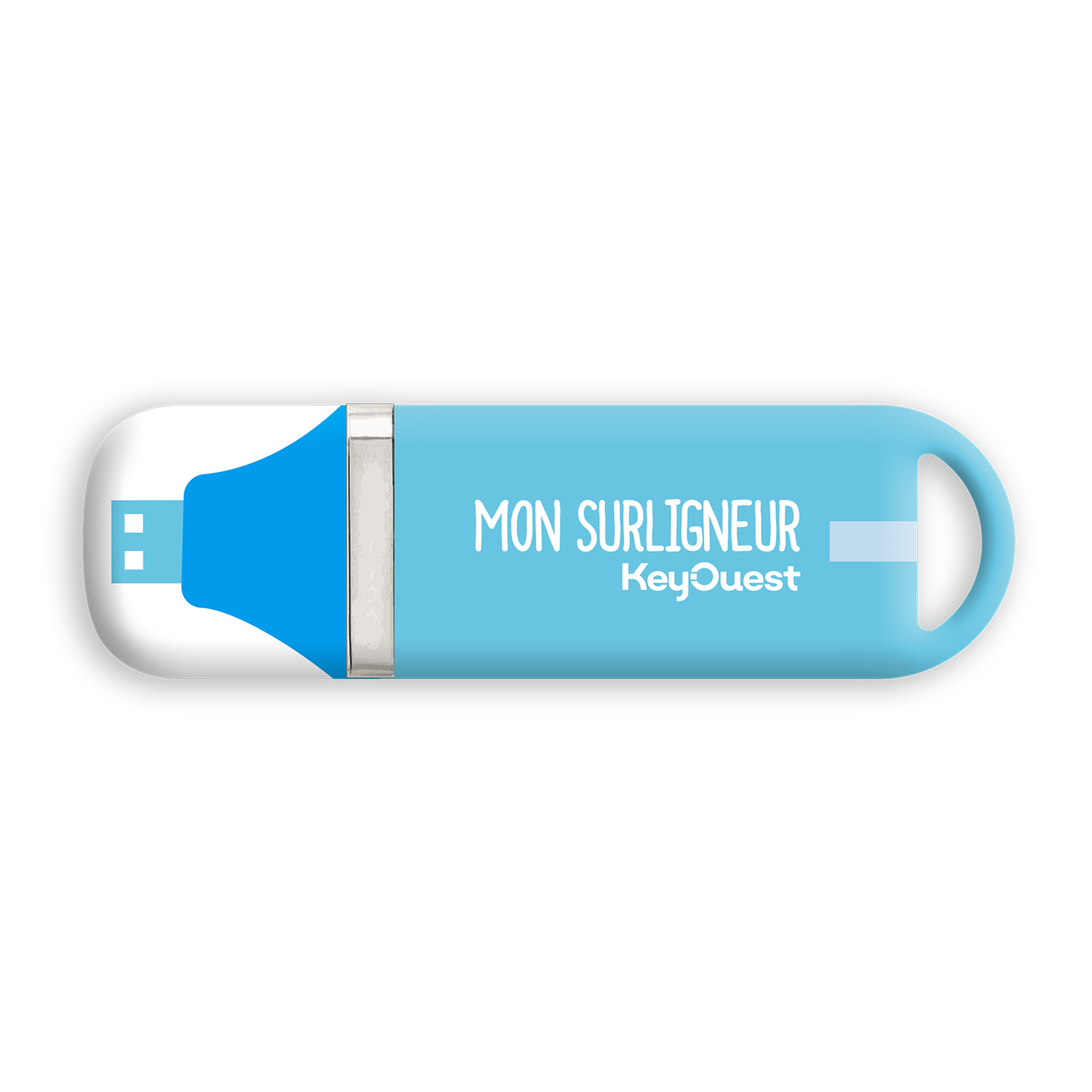 Voir la diapositive 2 : KEYOUEST Clé USB 32GO SURLIGNEUR - Bleu