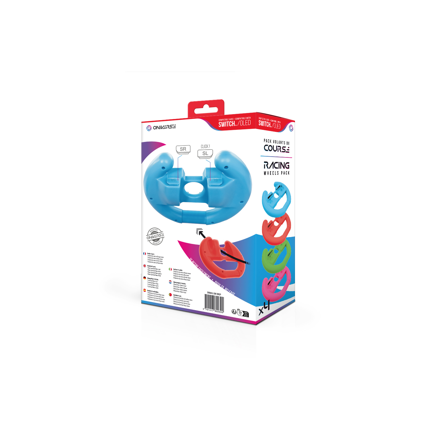 Voir la diapositive 2 : ONIVERSE Pack de 4 supports manettes de volant Racing Nintendo Switch