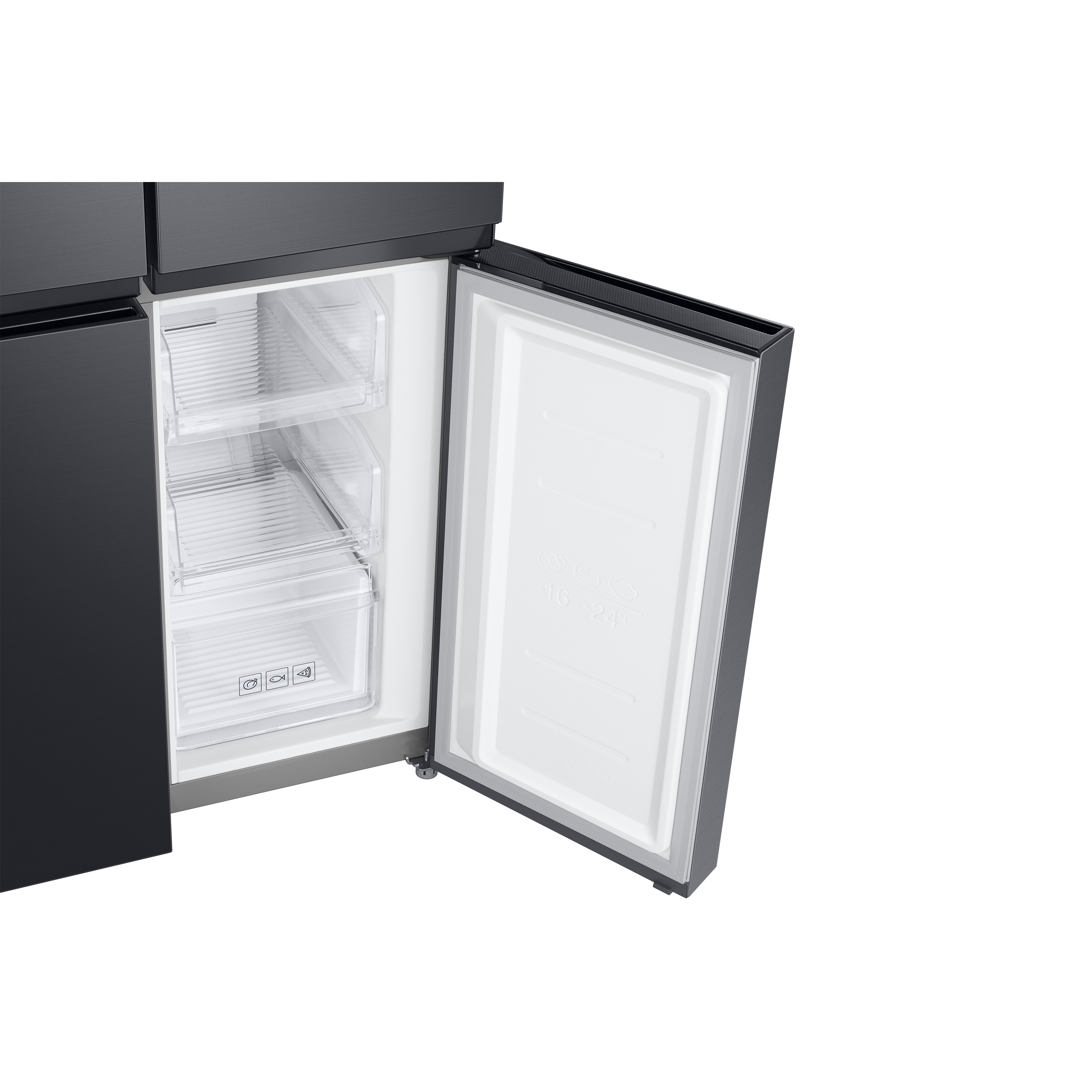 Voir la diapositive 2 : SAMSUNG Réfrigérateur américain RF48A401EB4, 488 L, Froid ventilé No Frost, E