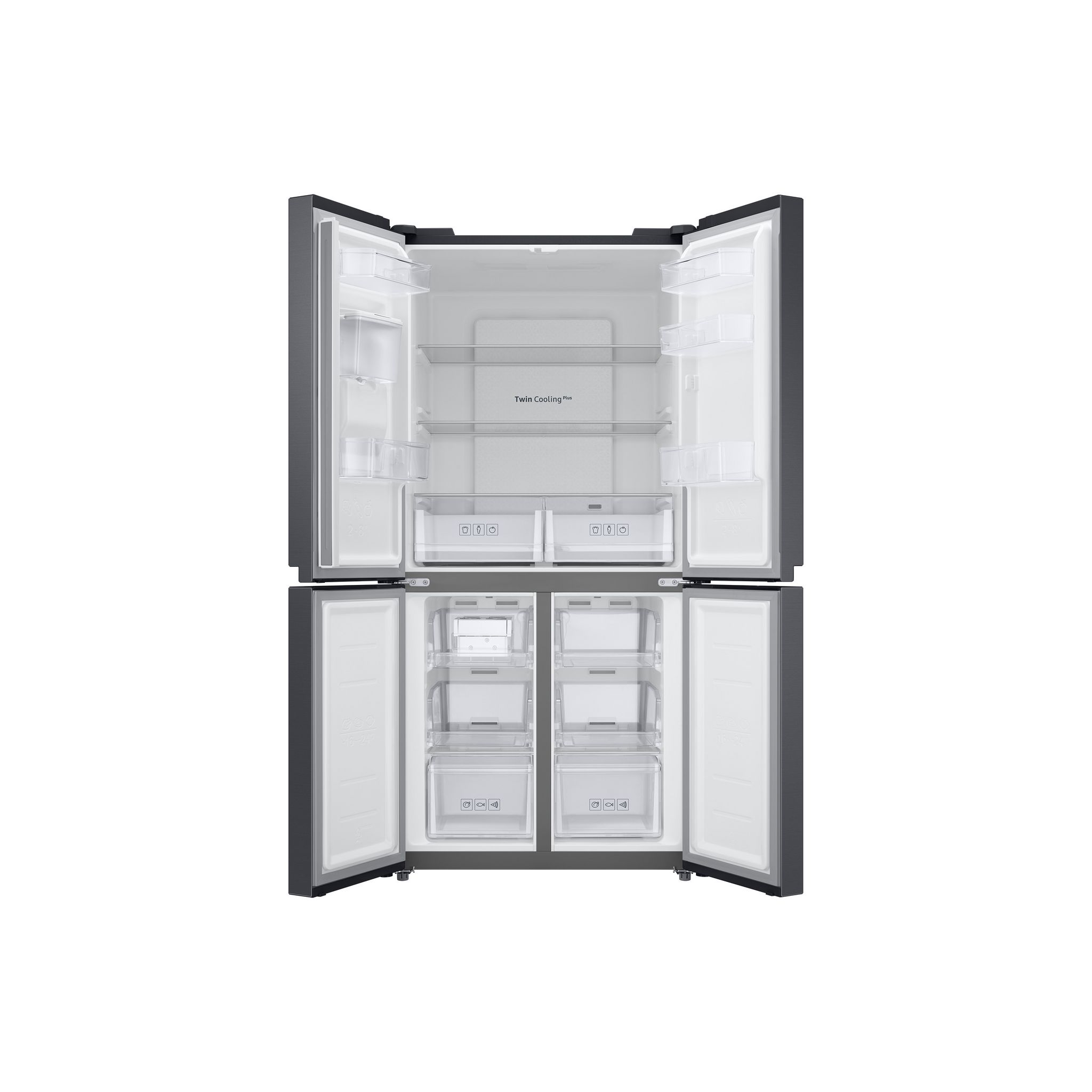 Voir la diapositive 5 : SAMSUNG Réfrigérateur américain RF48A401EB4, 488 L, Froid ventilé No Frost, E