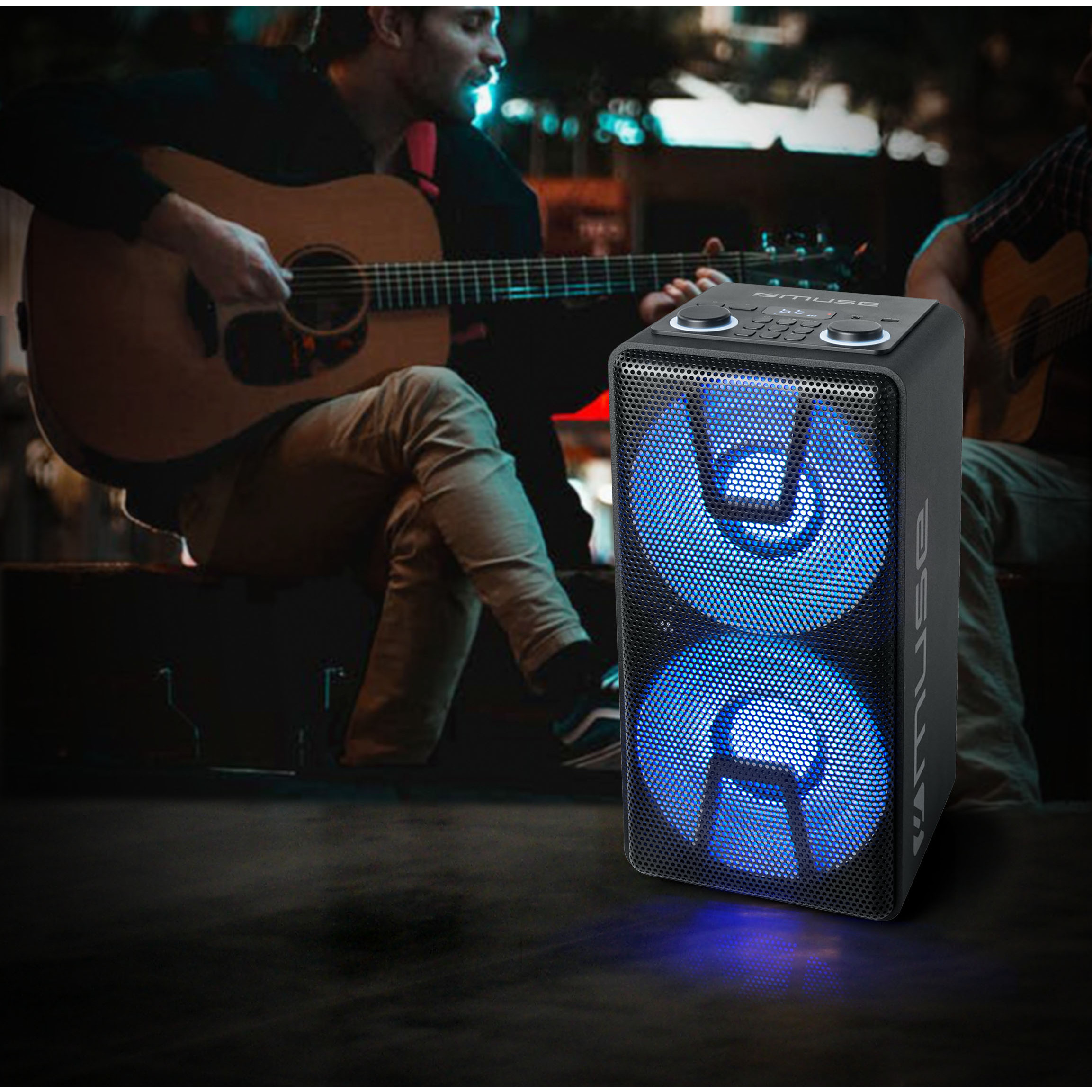 Voir la diapositive 2 : MUSE Enceinte M1805 DJ - Noir