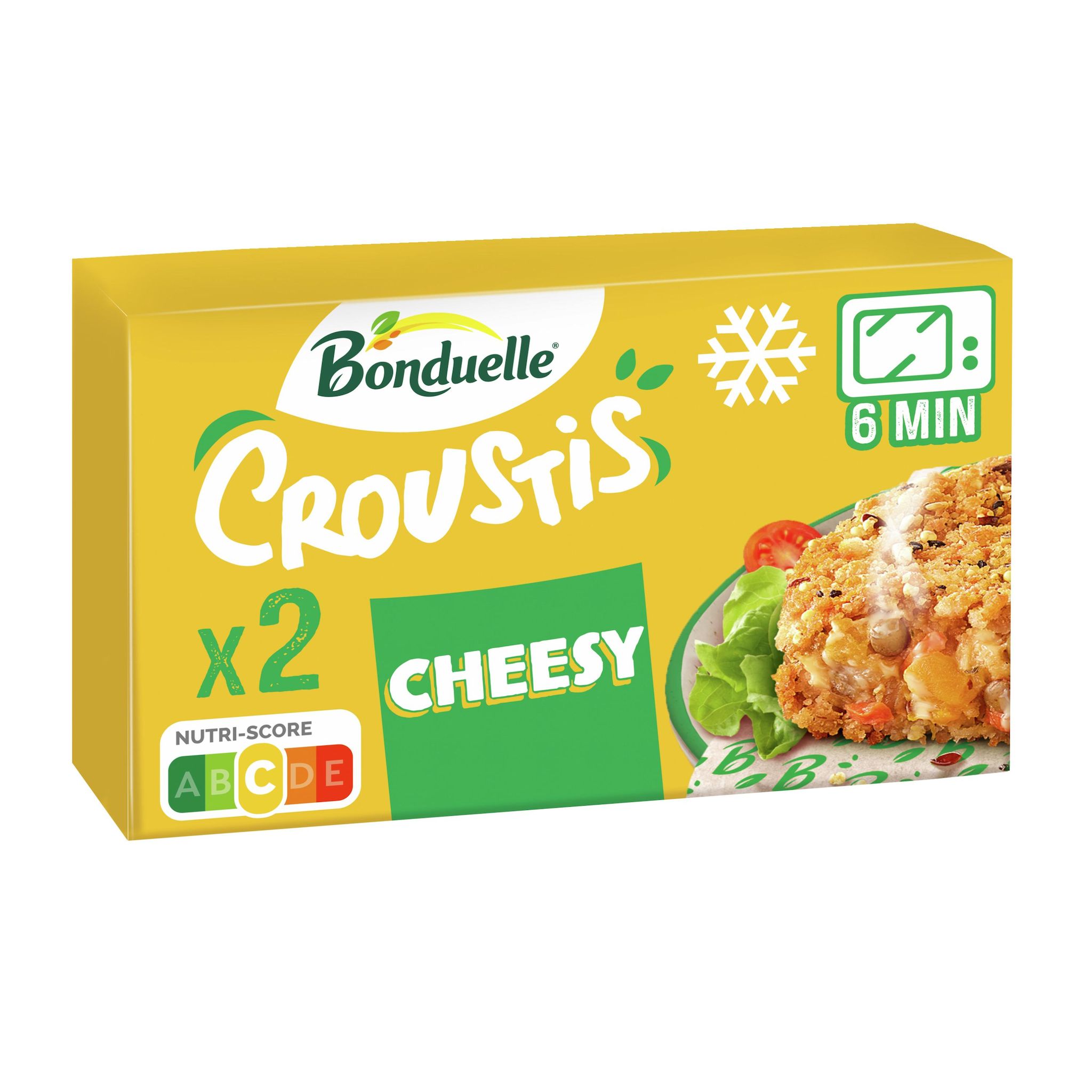 Voir la diapositive 2 : BONDUELLE Maxi croustis cheesy potiron lentilles emmental 2 portions 240g