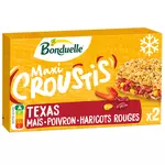 BONDUELLE Maxi croustis texas maïs poivrons haricots rouges 2 pièces 240g