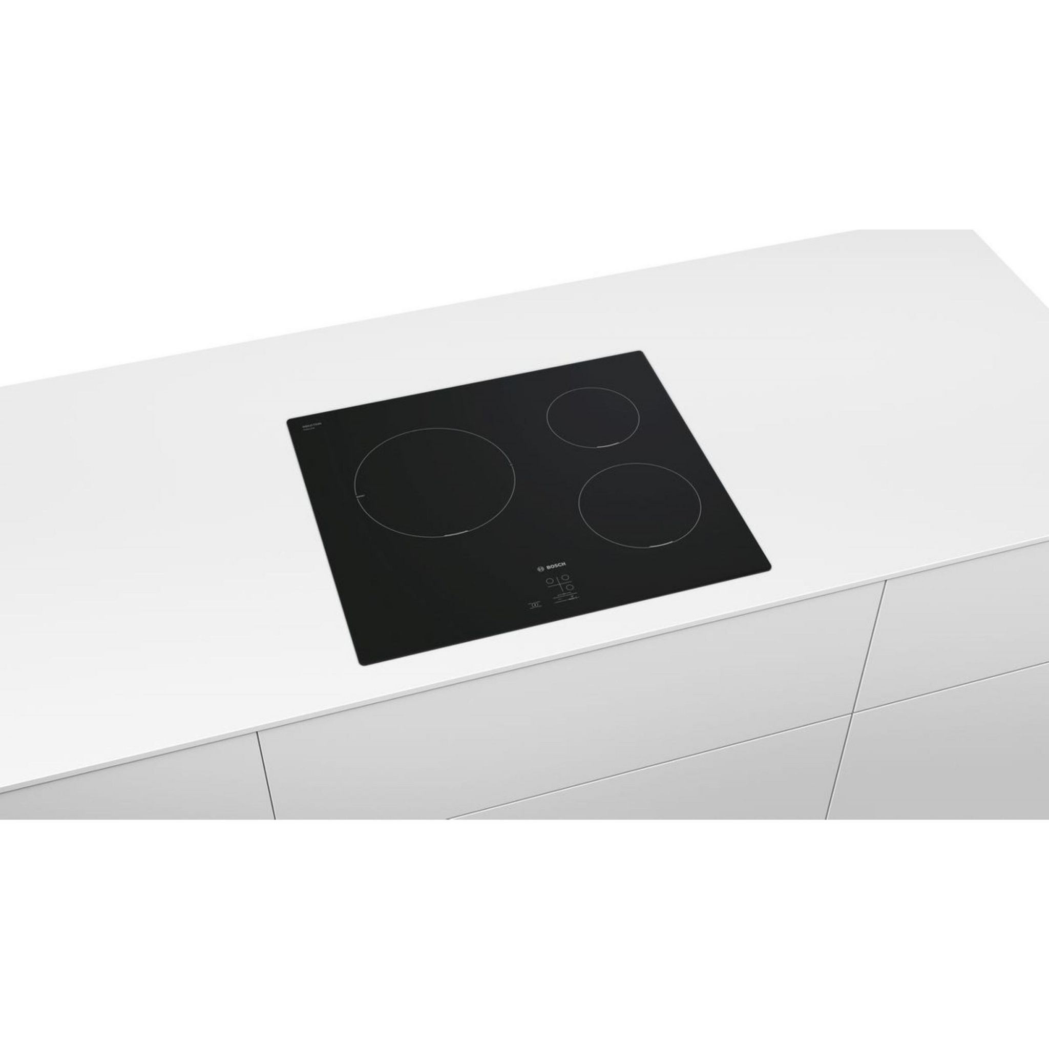 Voir la diapositive 2 : BOSCH Table de cuisson à induction PUC611AA5E, 60 cm, 3 foyers