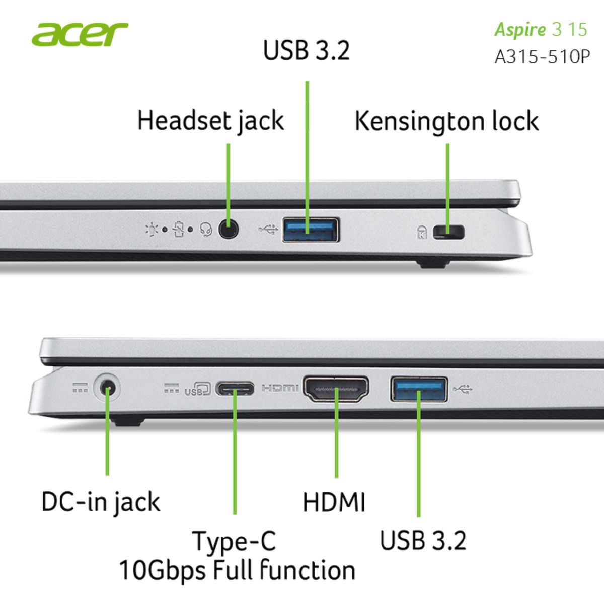 ACER Ordinateur Portable ASPIRE A315-510P-39ML