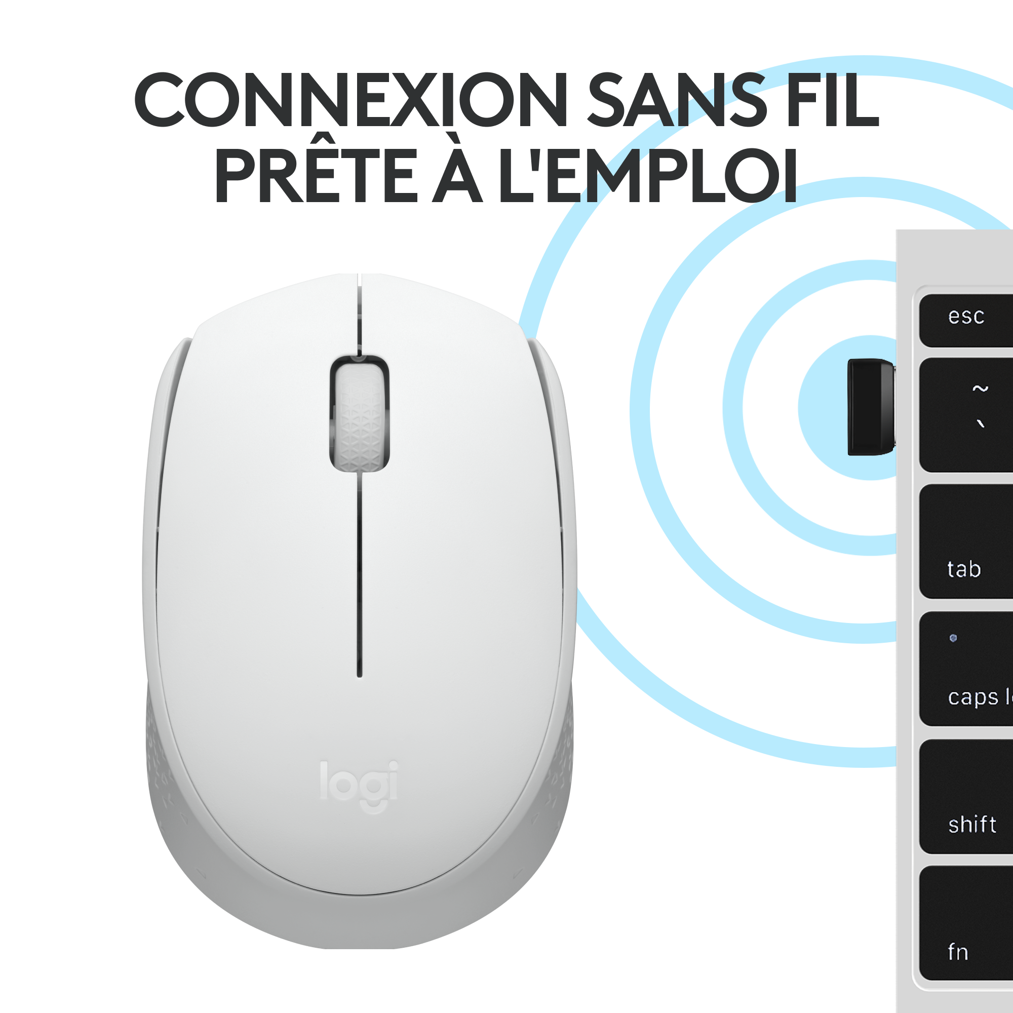 Voir la diapositive 3 : LOGITECH Souris M171 - Blanche