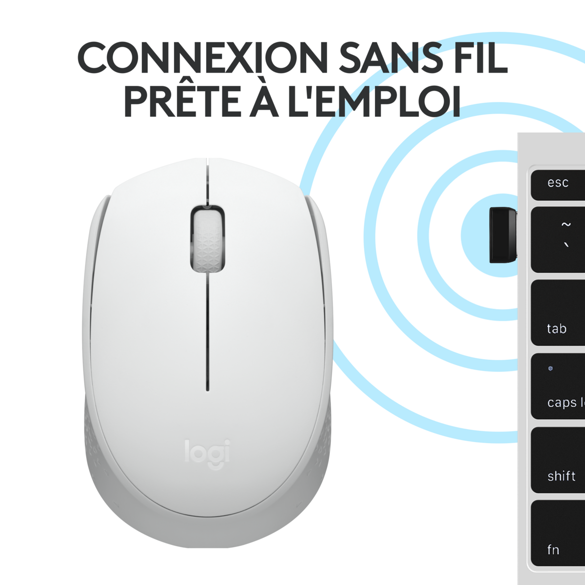 LOGITECH Souris M171 - Blanche