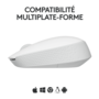 Voir la diapositive 5 : LOGITECH Souris M171 - Blanche