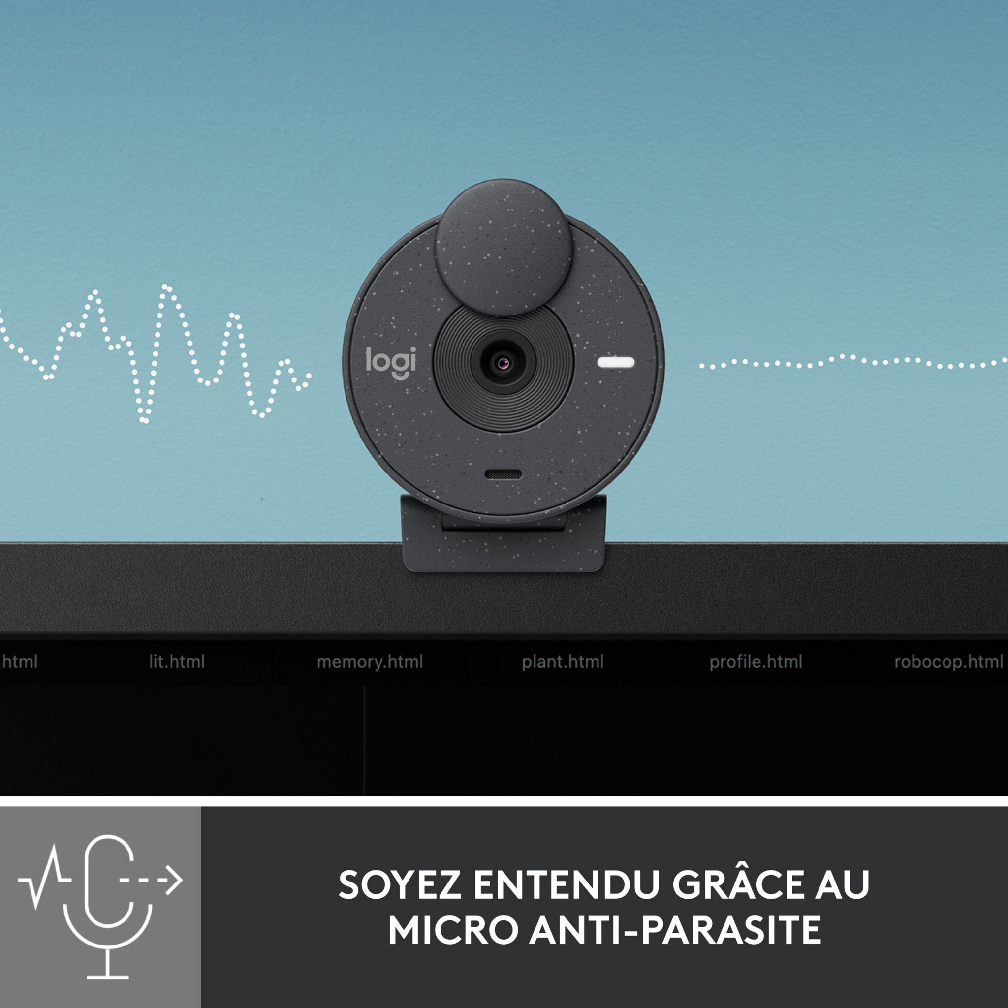 Voir la diapositive 5 : LOGITECH Webcam Brio 300 - Noir