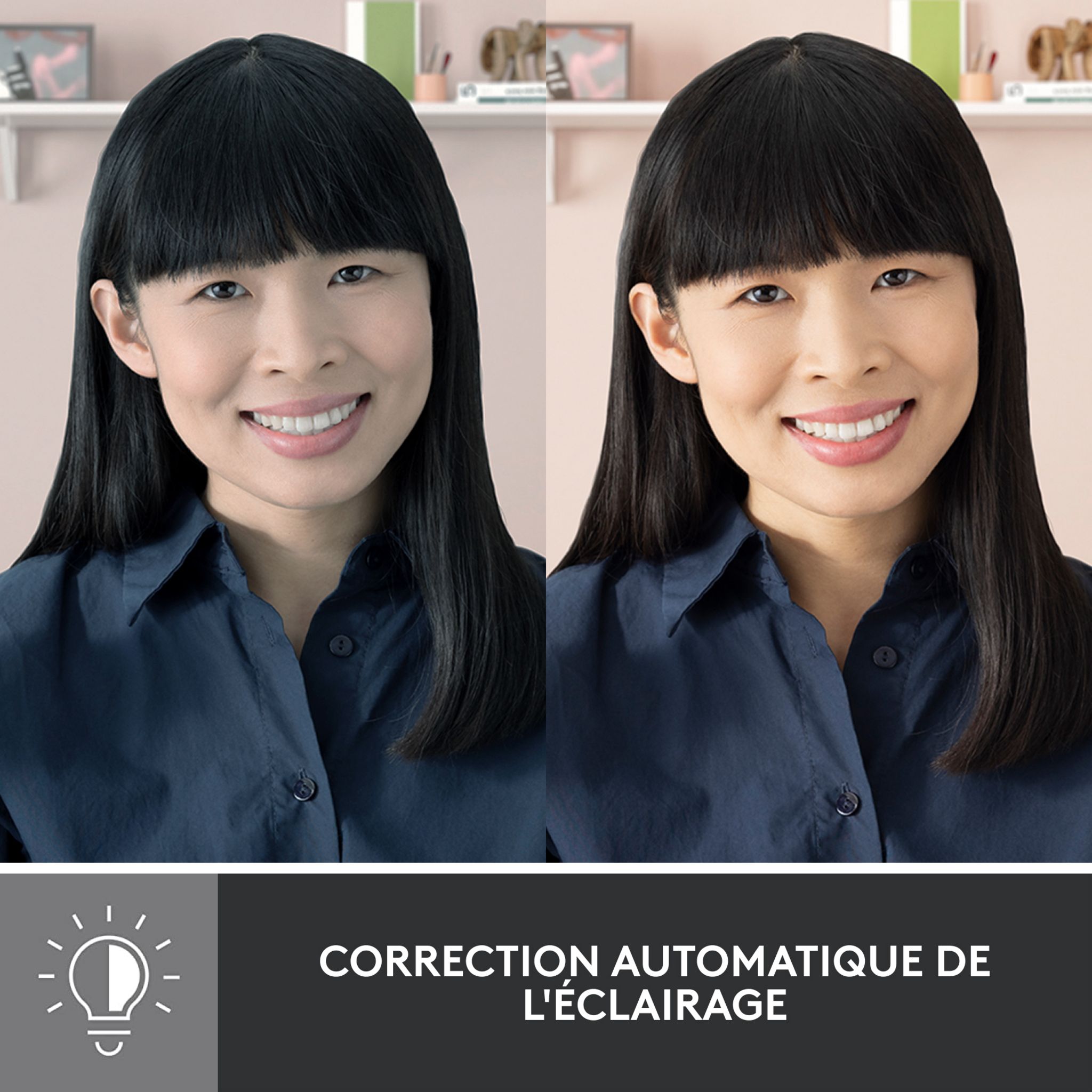 Voir la diapositive 6 : LOGITECH Webcam Brio 300 - Blanc