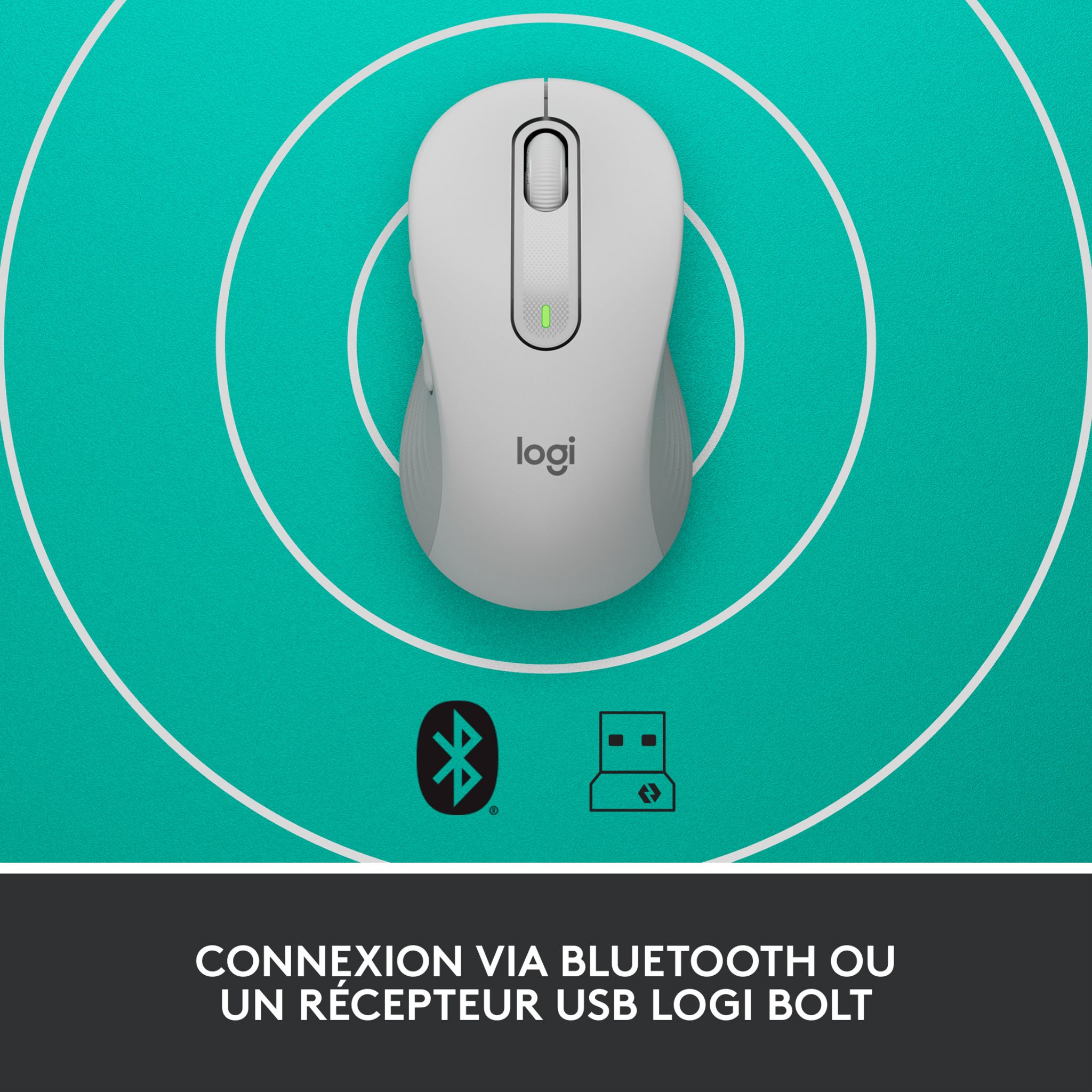 Voir la diapositive 2 : LOGITECH Souris sans fil M650 - Blanche