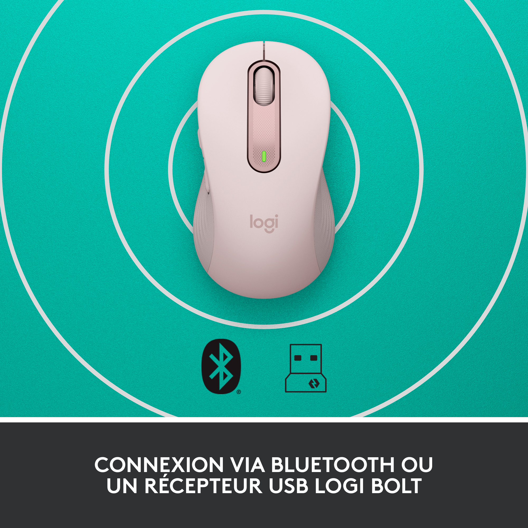 Voir la diapositive 2 : LOGITECH Souris sans fil M650 - Rose