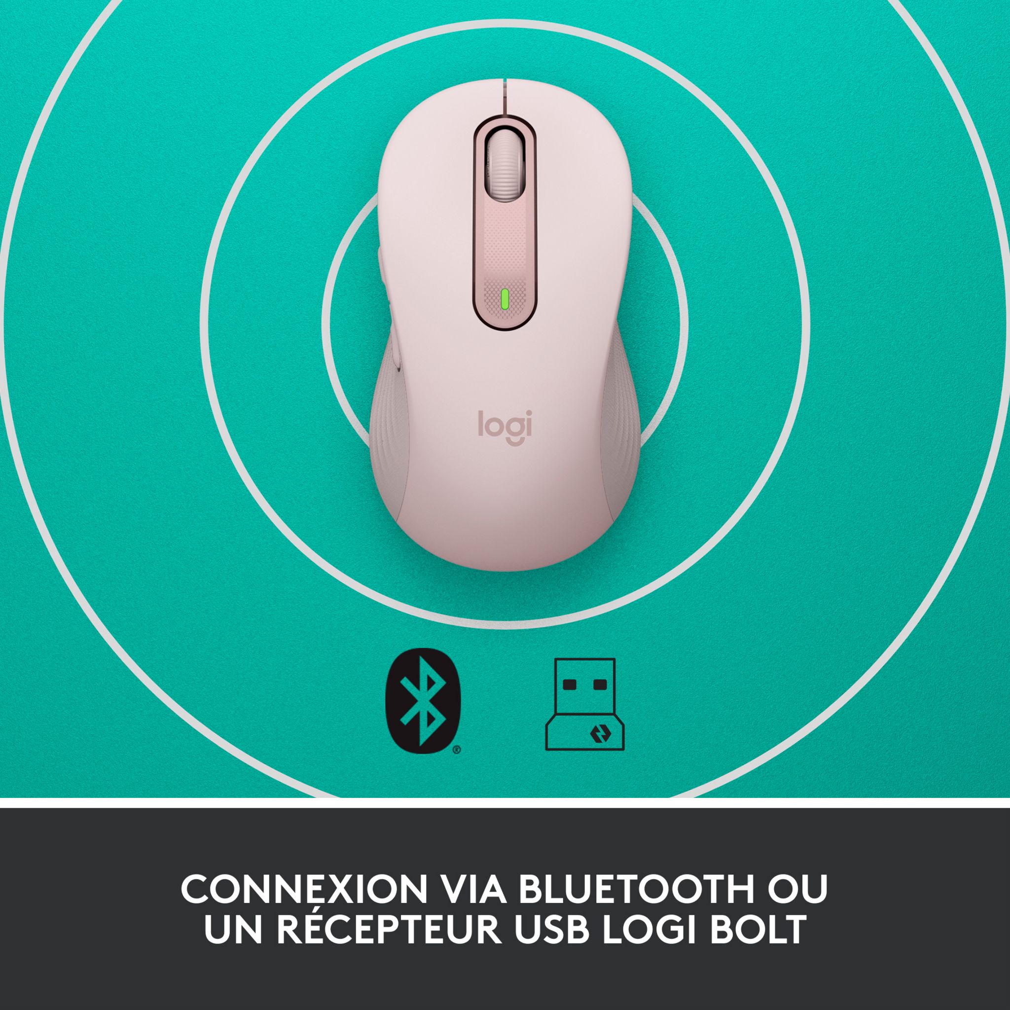 Voir la diapositive 2 : LOGITECH Souris sans fil M650 - Rose