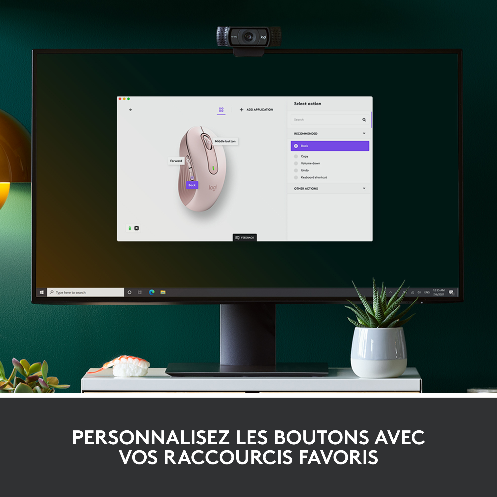Voir la diapositive 3 : LOGITECH Souris sans fil M650 - Rose