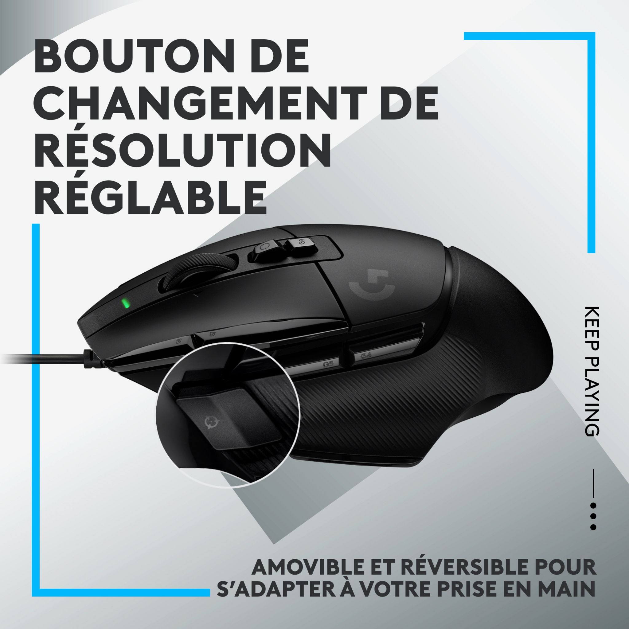 Voir la diapositive 2 : LOGITECH Souris G502 X - Noir