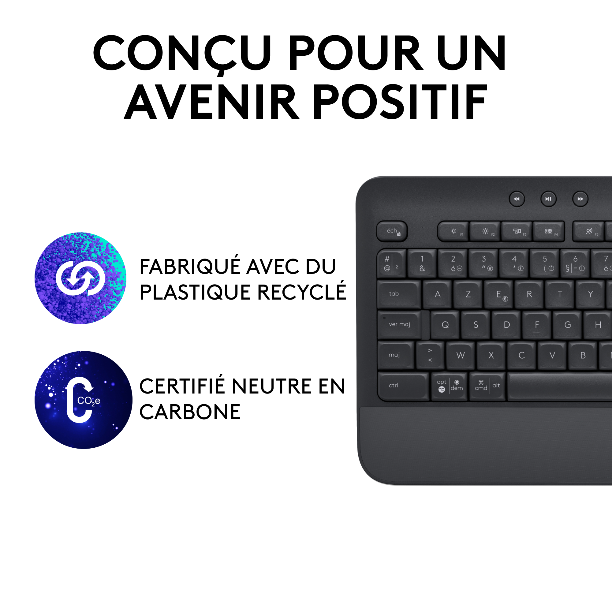 Voir la diapositive 4 : LOGITECH Clavier sans fil K650 - Noir