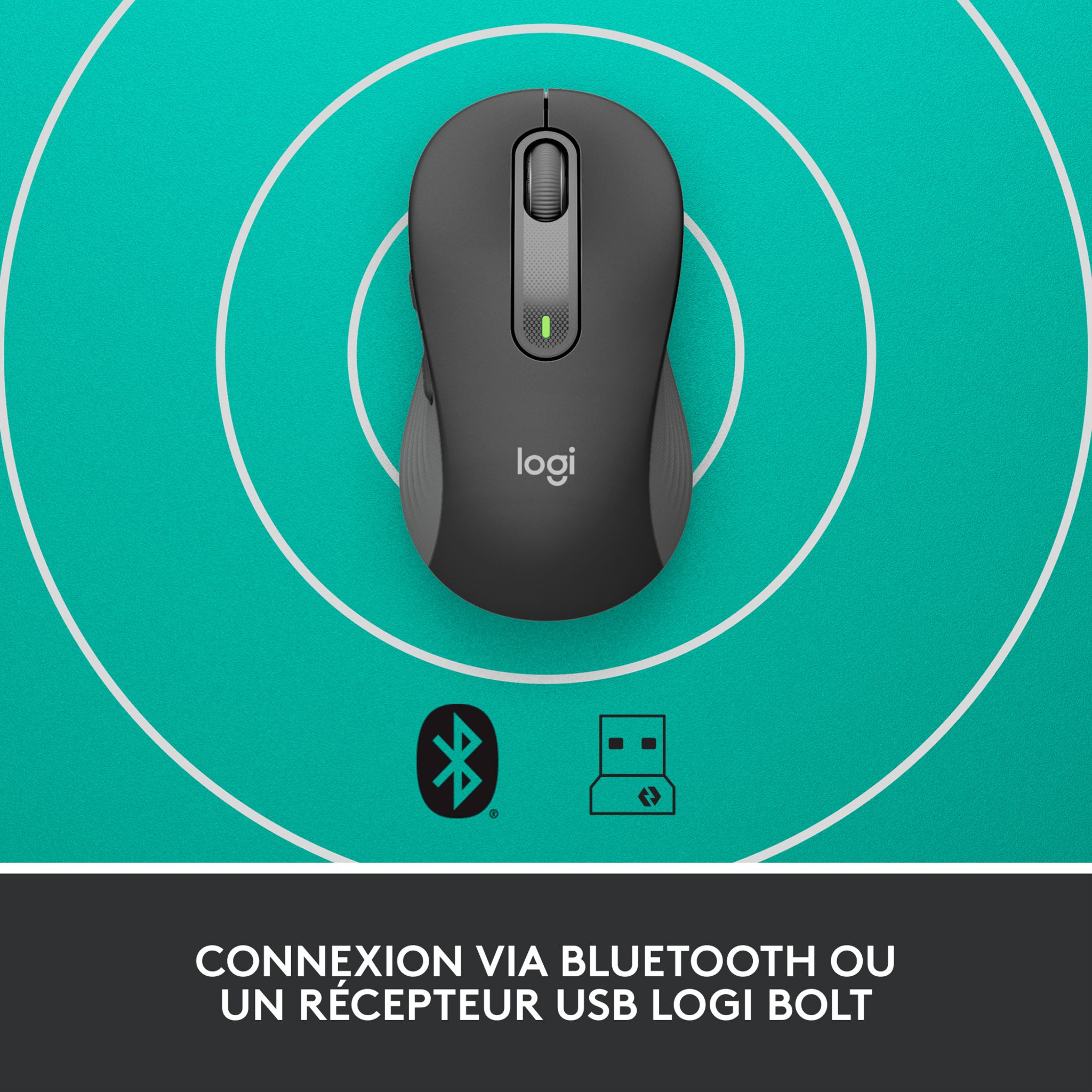 Voir la diapositive 2 : LOGITECH Souris sans fil M650 - Noir