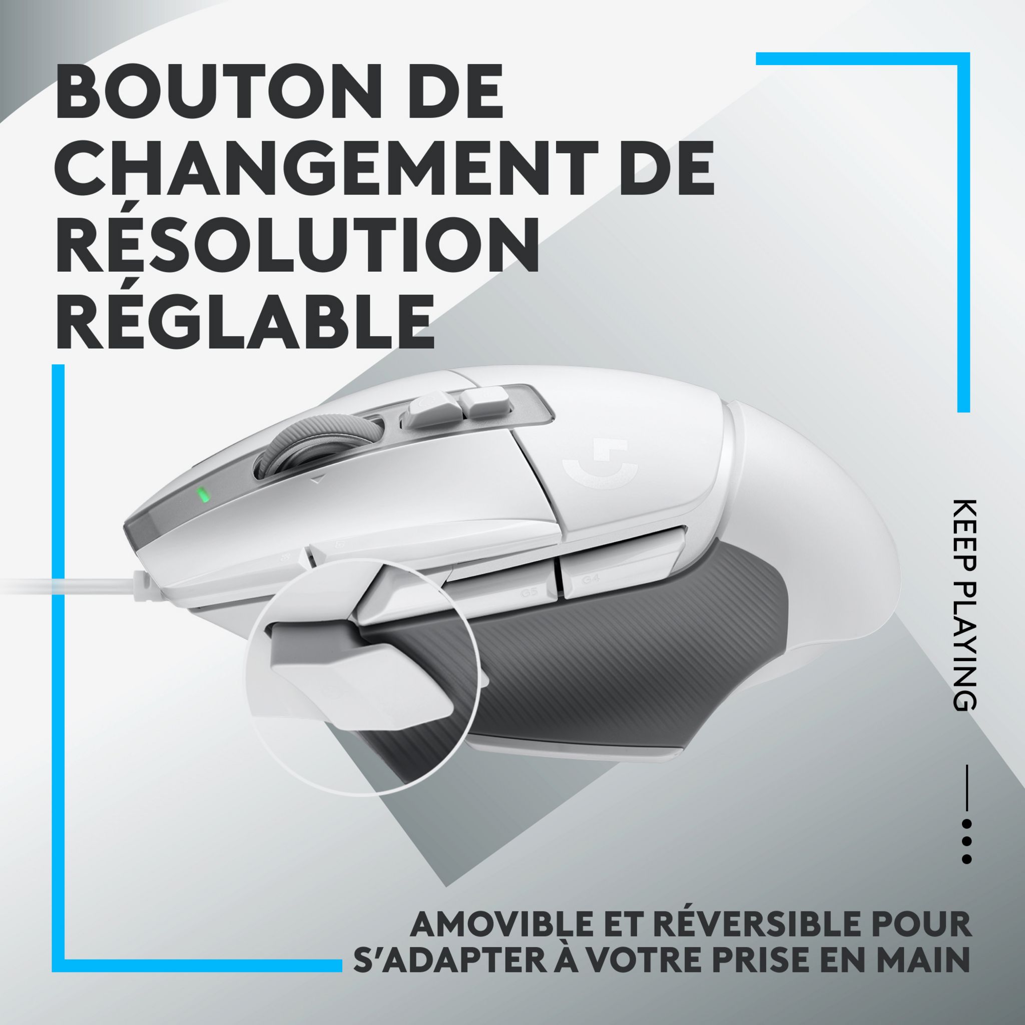 Voir la diapositive 2 : LOGITECH Souris G502 X - Blanche
